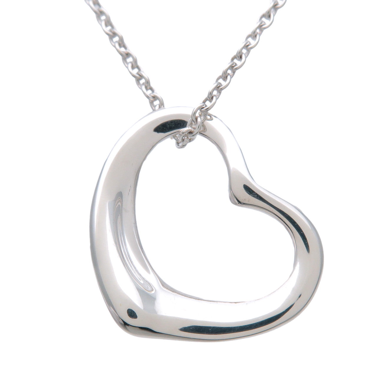 Tiffany & Co Open Heart Necklace 15MM SV925 Silver