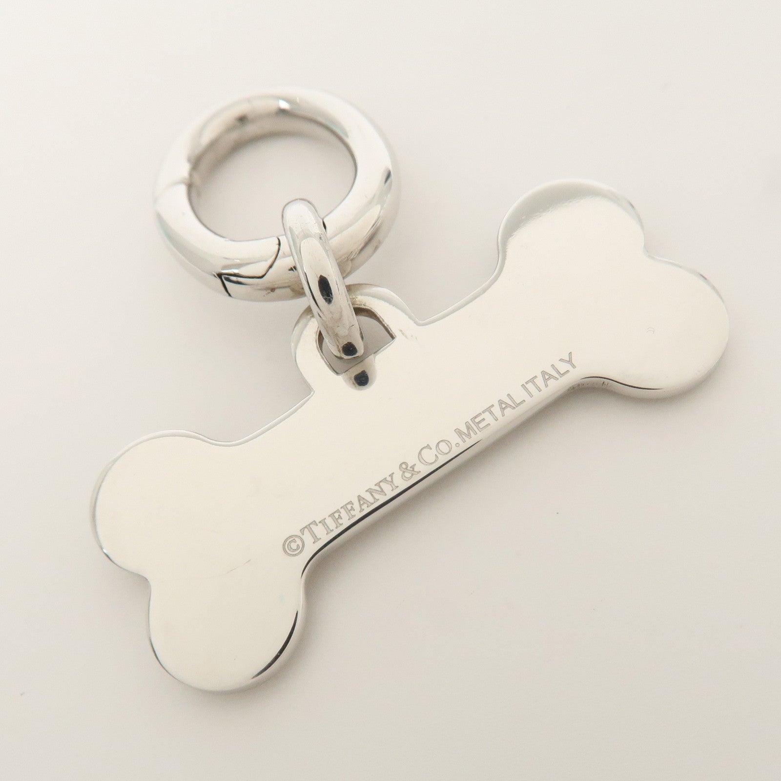 Tiffany & Co. Sterling Silver Dog Born Charm Pet Accessories Silver