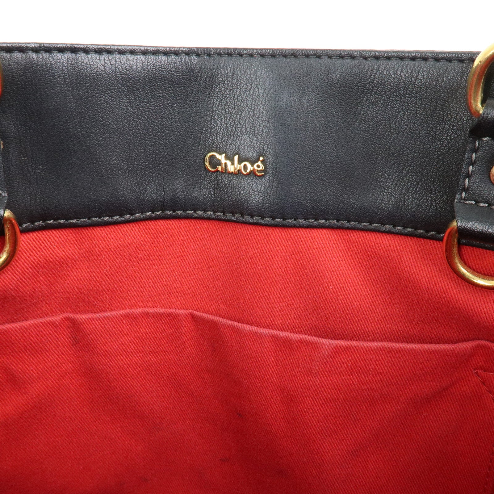 Chloe Eden Leather Tassel Shoulder Bag Hand Bag Black