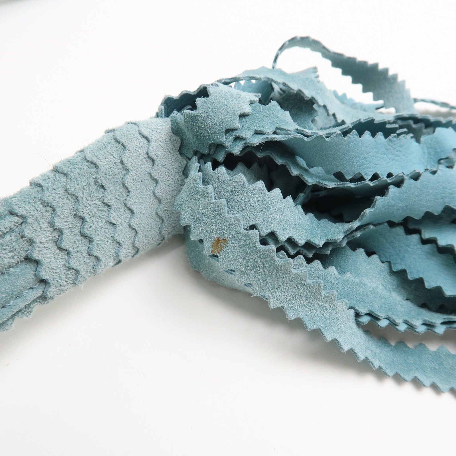 BOTTEGA VENETA Intrecciato Suede Shoulder Bag Light Blue 115807