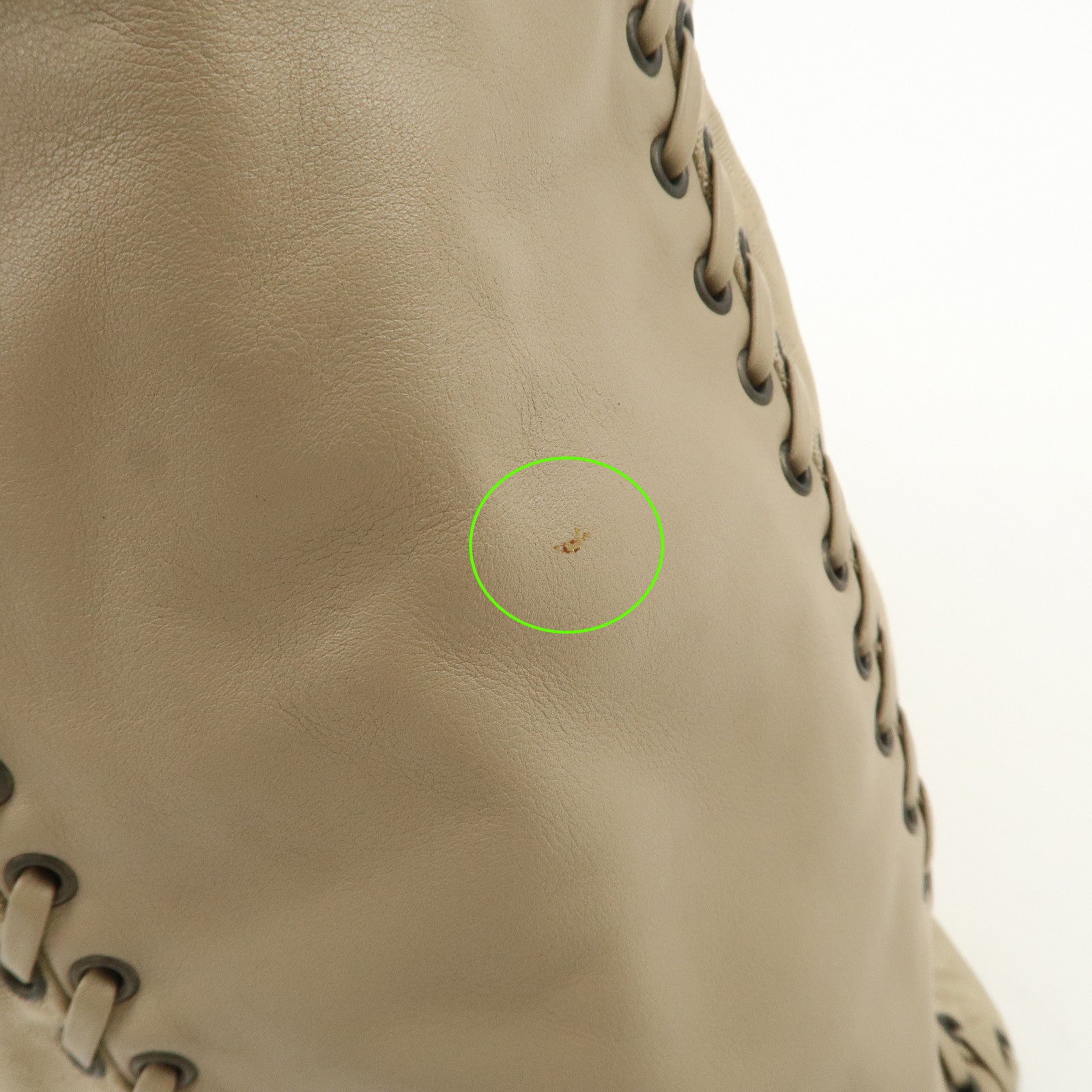 Christian Dior Trotter Nylon Leather Shoulder Bag Hand Bag Beige