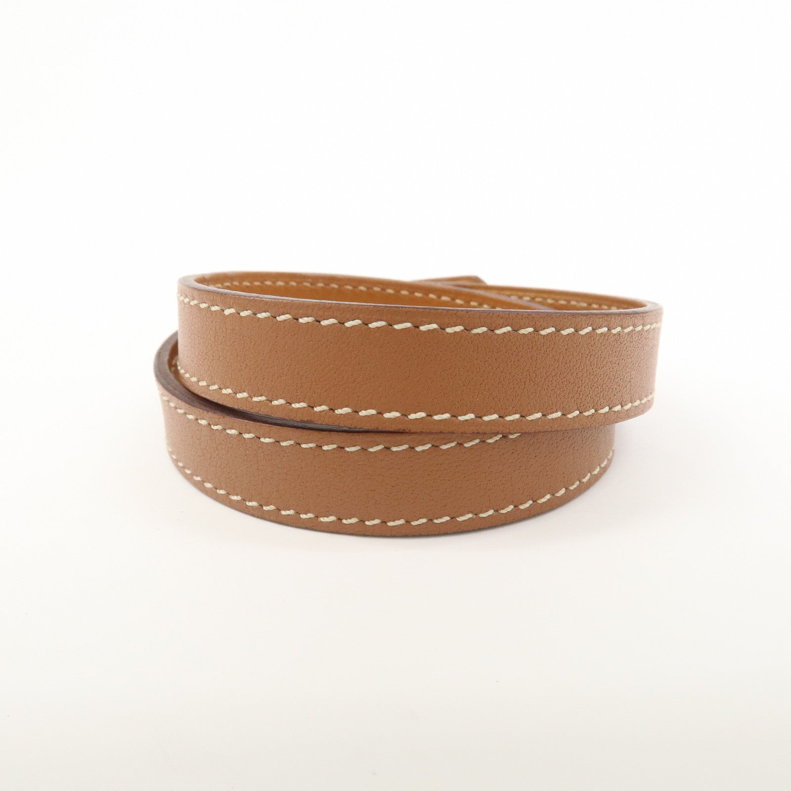 HERMES Mini Kelly Double Tour Bracelet Bangle D Stamped Gold