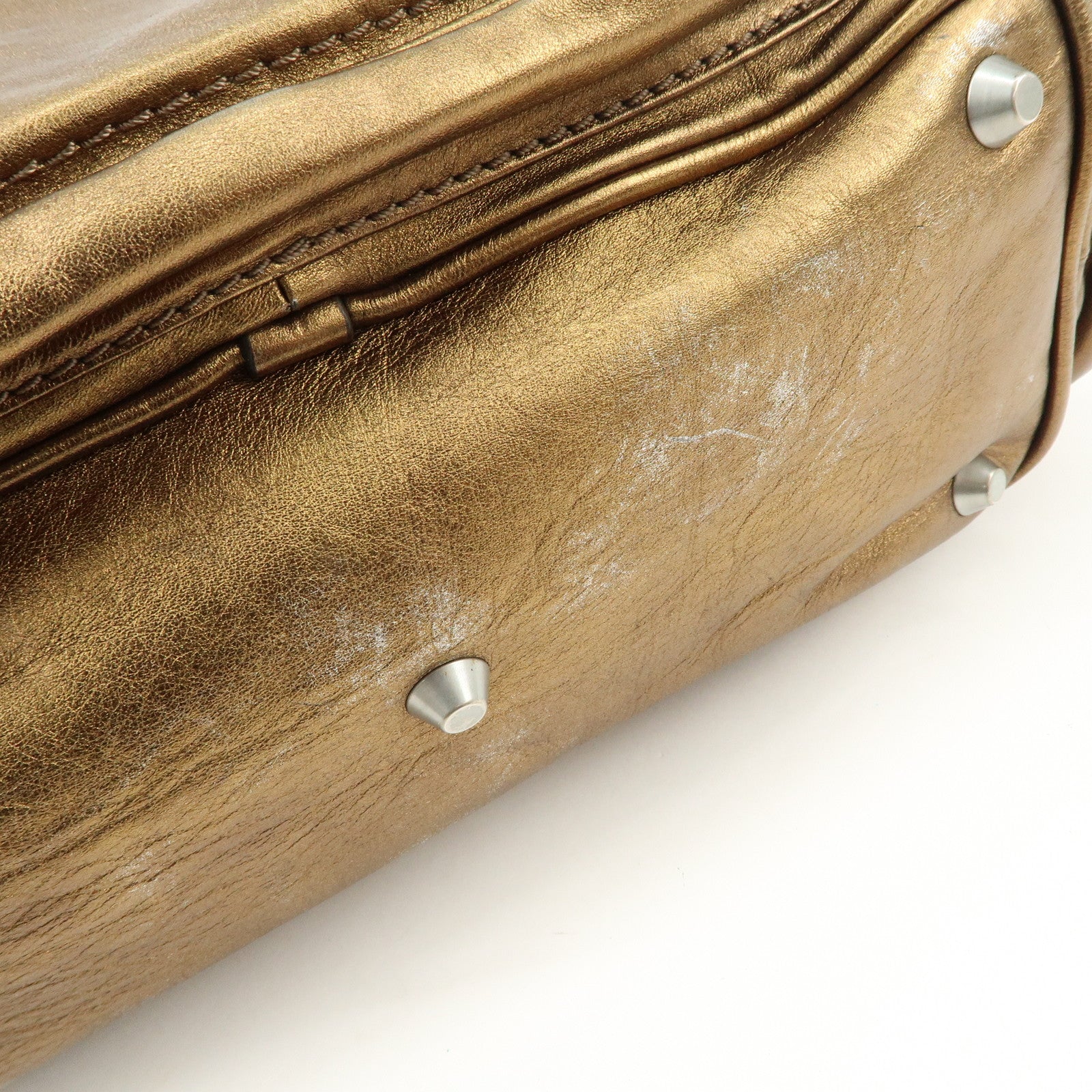 Chloe Betty Leather Shoulder Bag Hand Bag Bronze