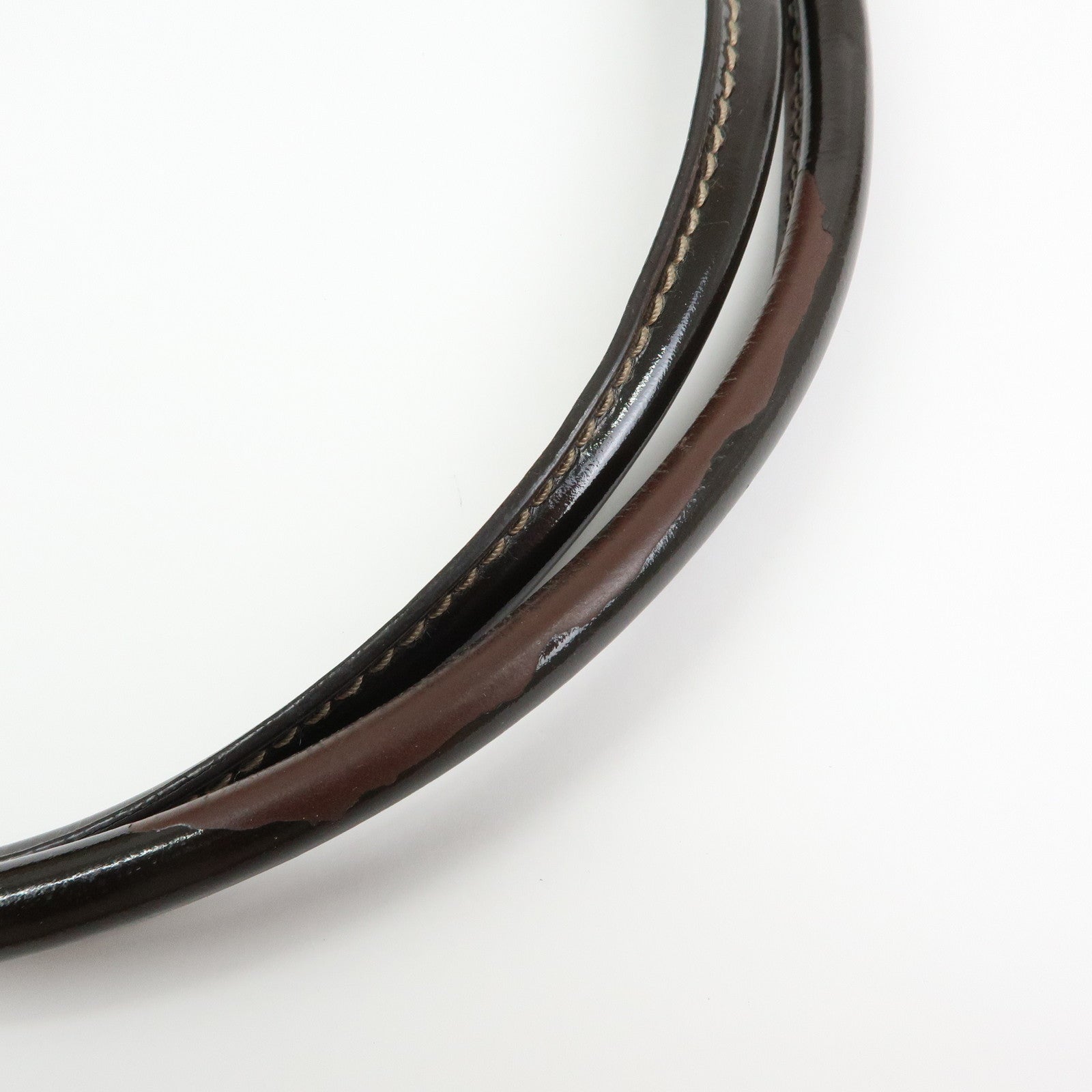 GUCCI GG Supreme Patent Leather Tote Bag Shoulder Bag Beige 197953