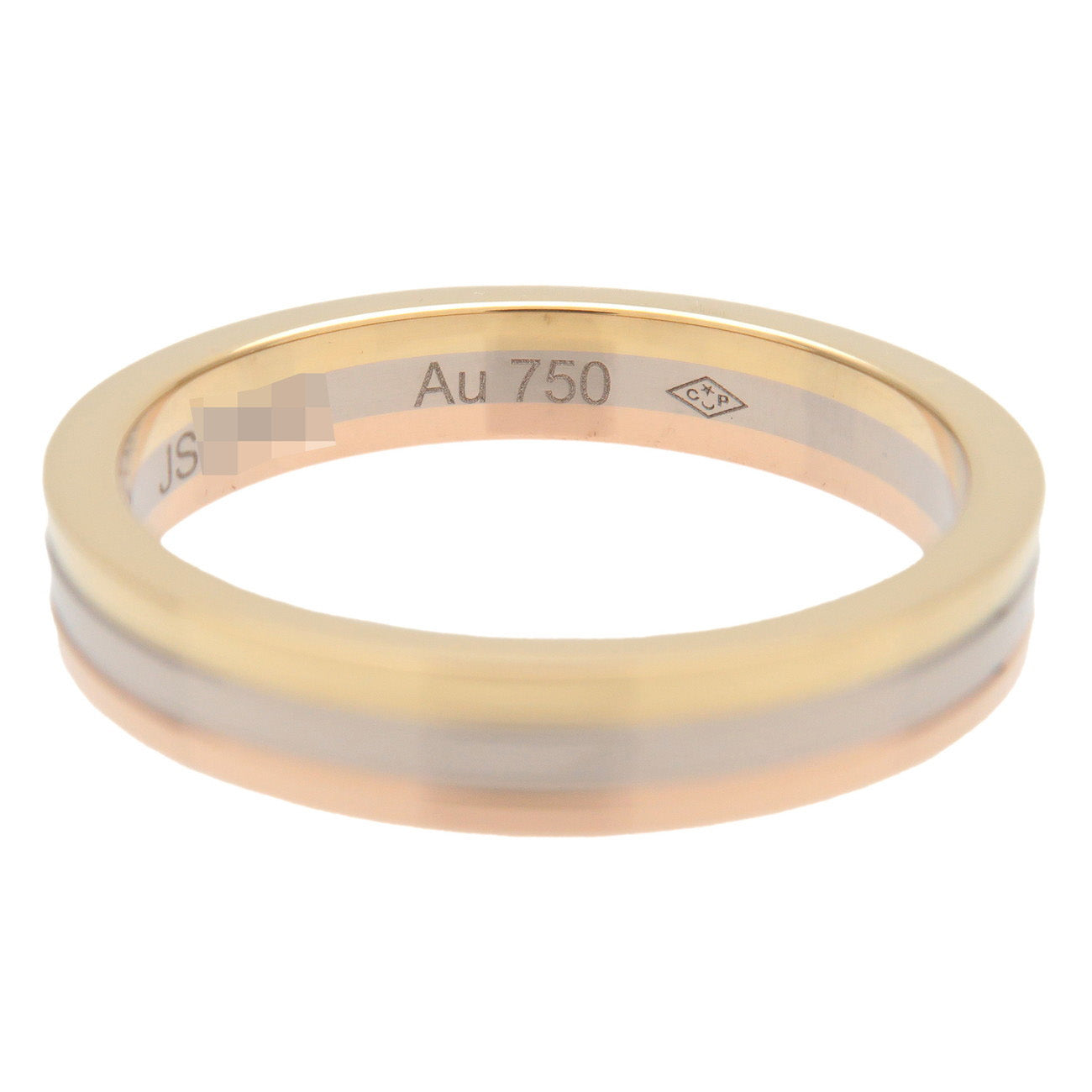 Cartier Vandome Three Color Ring K18 750YG/WG/PG #53 US6.5