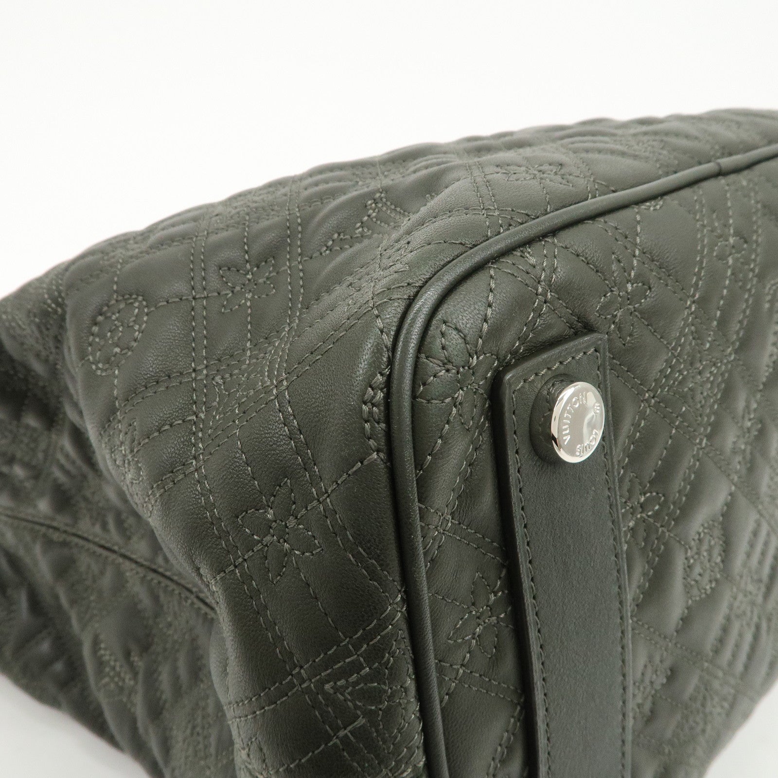 Louis Vuitton Monogram Antheia PM Leather Hand Bag Dark Green