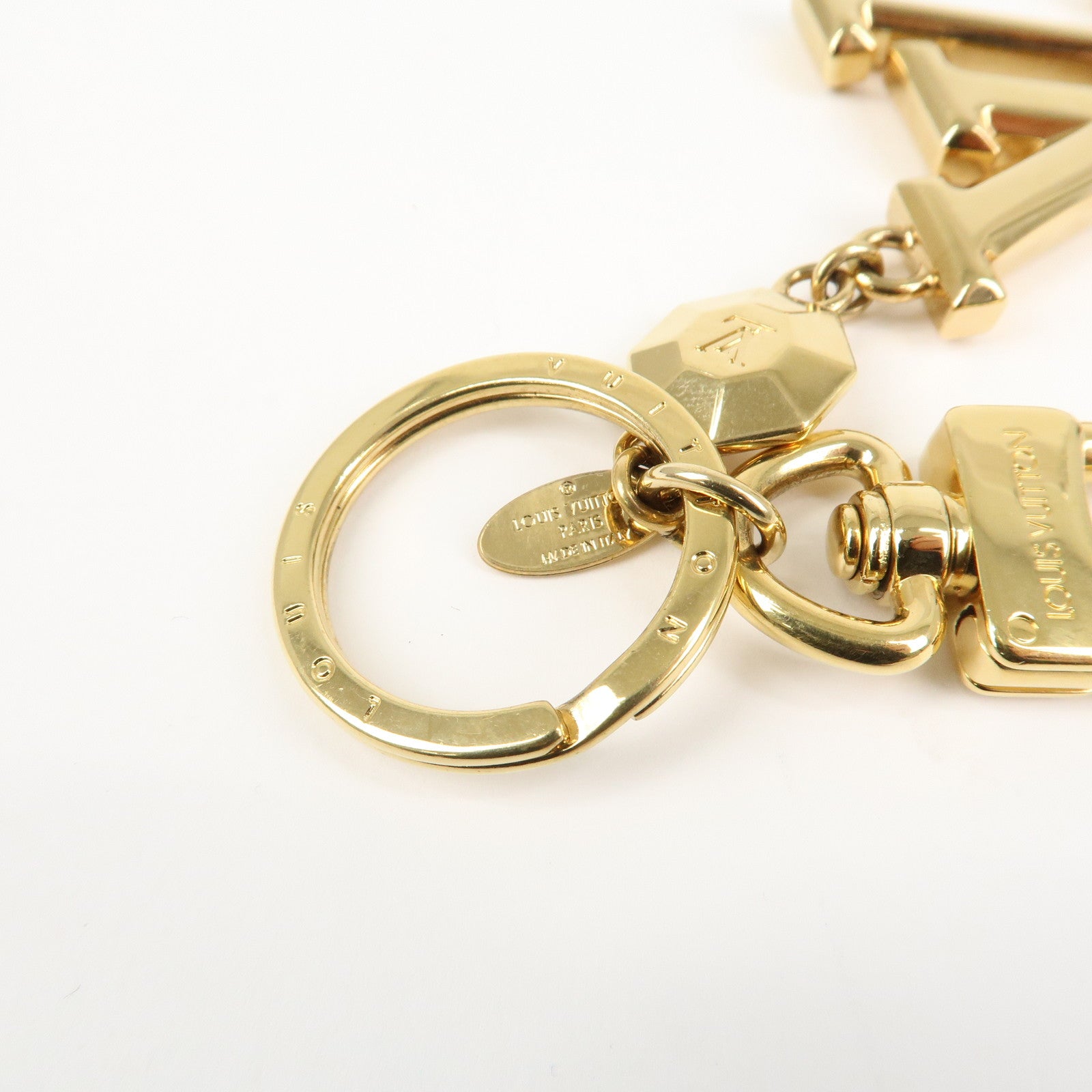 Louis Vuitton LV Facettes Porte Cles Key Chain Bag Charm M65216 Used