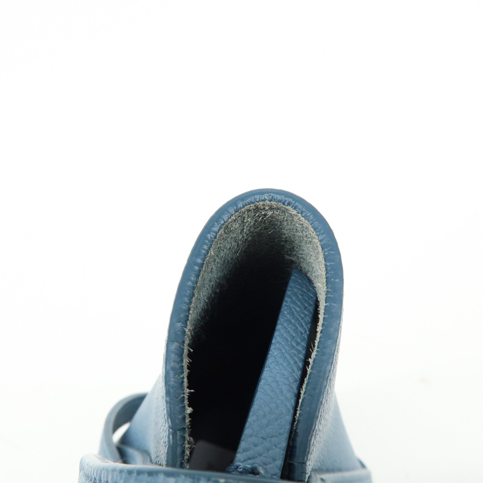 CELINE Belt Bag Leather 2Way Bag Hand Bag Shoulder Bag Blue