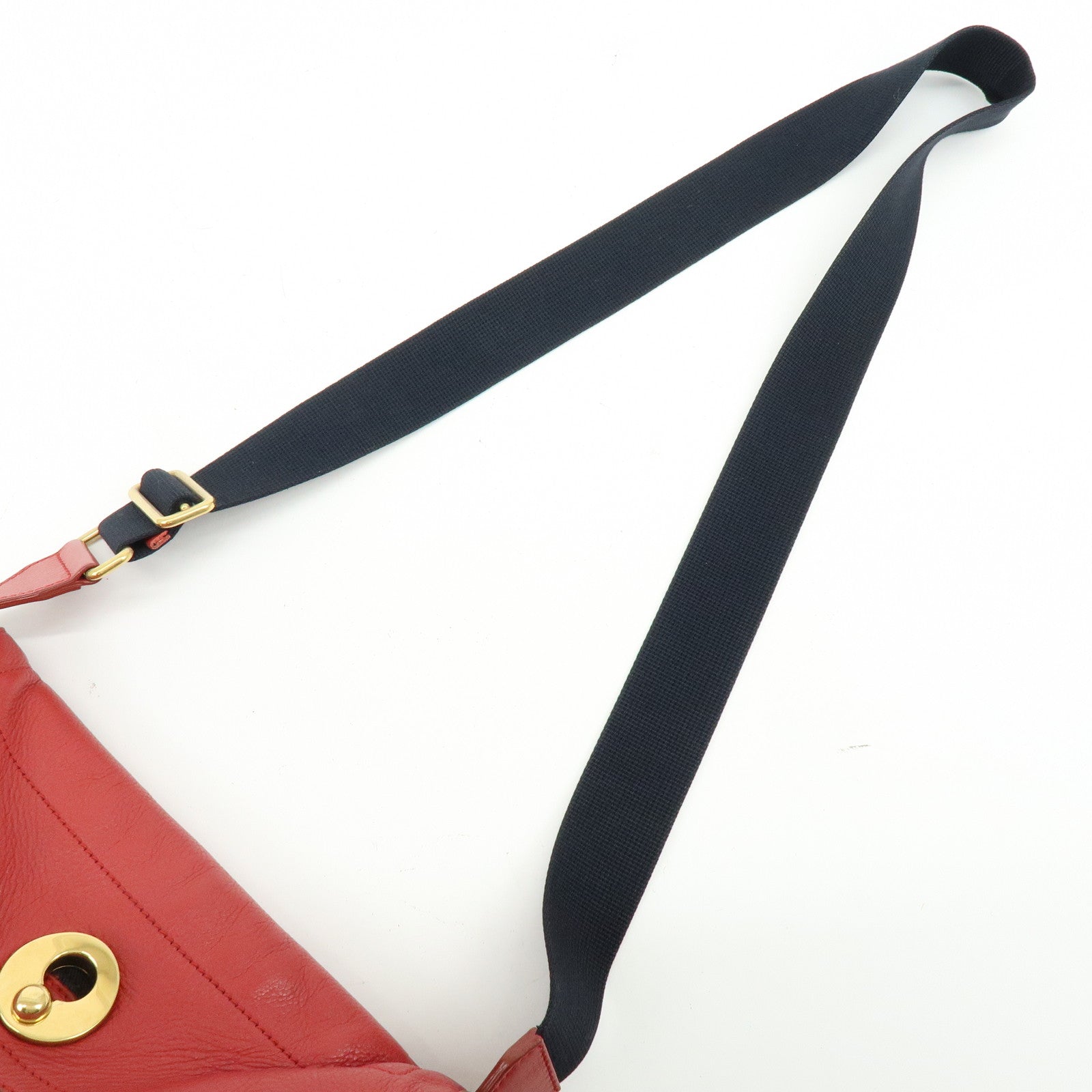 SAINT LAURENT PARIS Muse Two Leather Shoulder Bag Red 265707