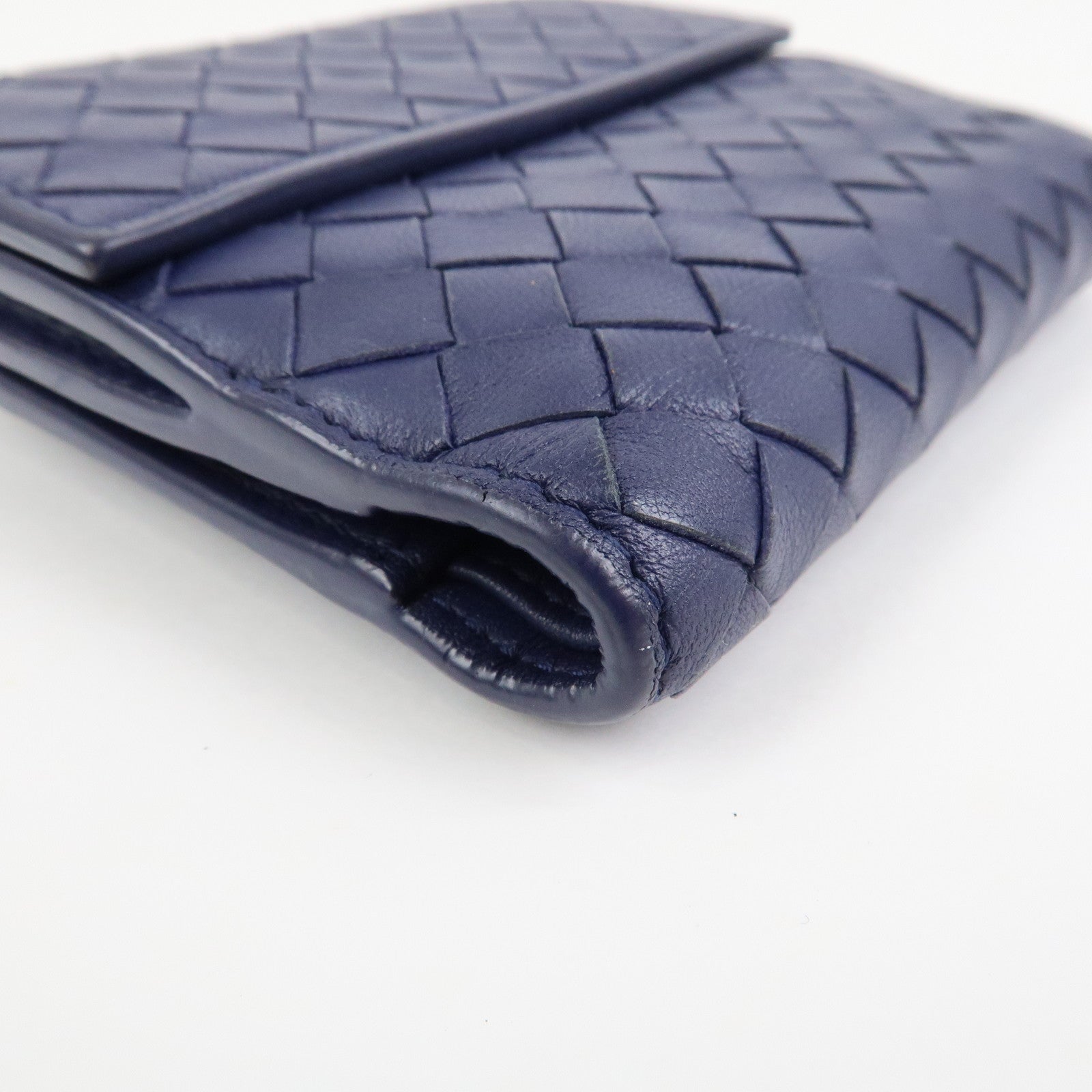 BOTTEGA VENETA Intrecciato Leather W Hook Compact Wallet 382576