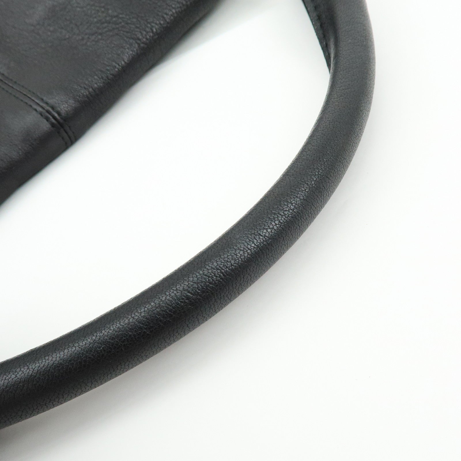 Ferragamo Gancini Leather Shoulder Bag Hand Bag Black