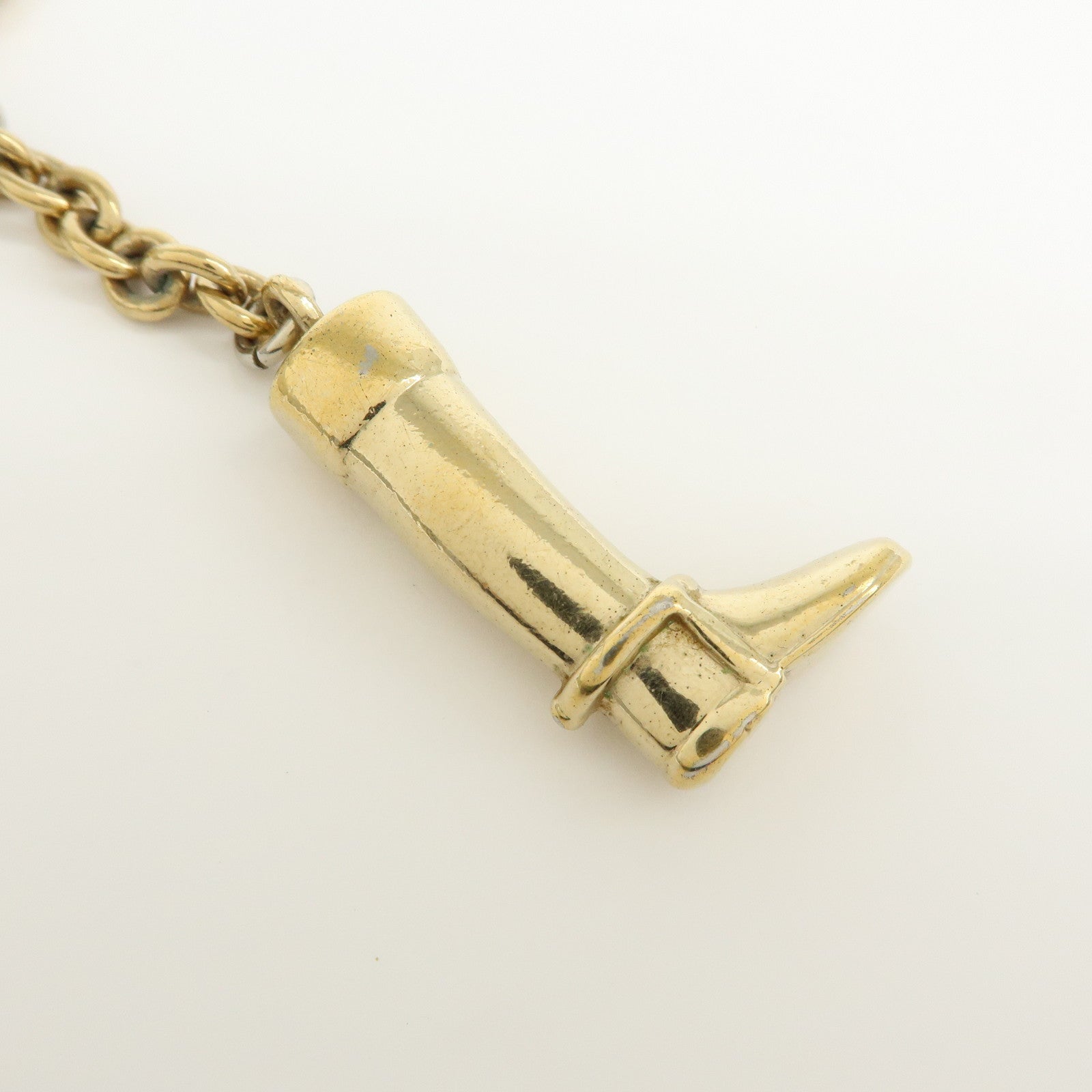GUCCI Metal Bag Charm Key Charm Boot Bag Motif Gold