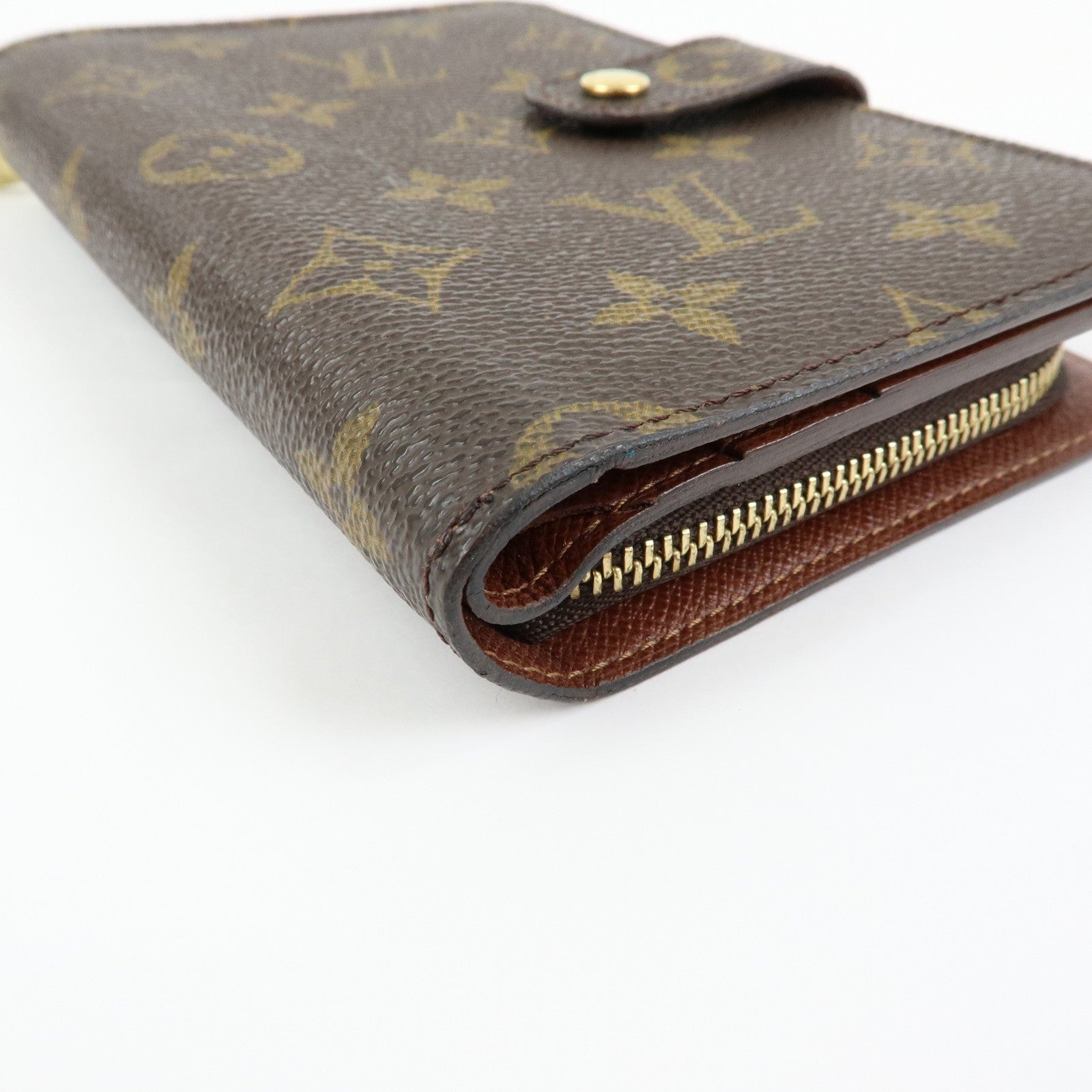 Louis Vuitton Monogram Porte Papier Zip Wallet Brown M61207