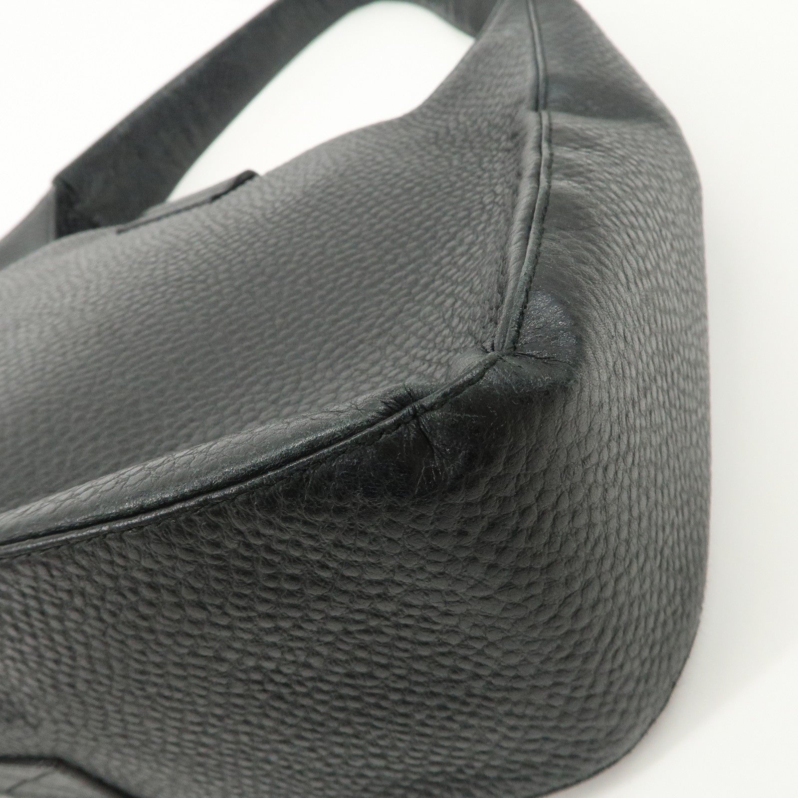 Ferragamo Gancini Shoulder Bag Hand Bag Black