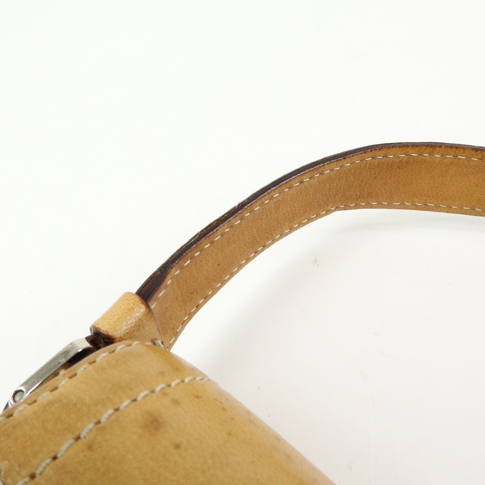 Christian Dior Trotter Canvas Leather Hand Bag Beige Brown