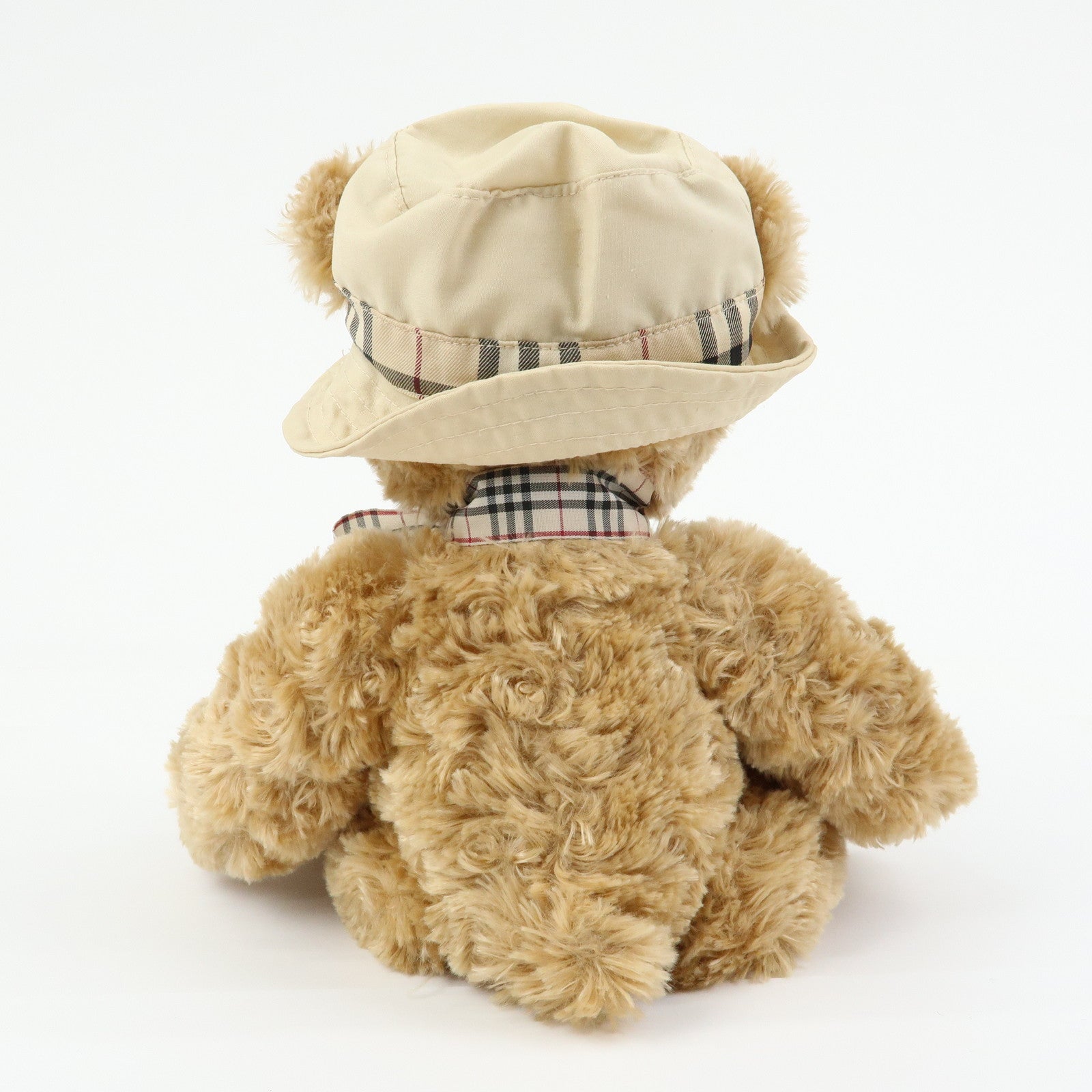 BURBERRY Nova Plaid Polyester Teddy Bear Brown