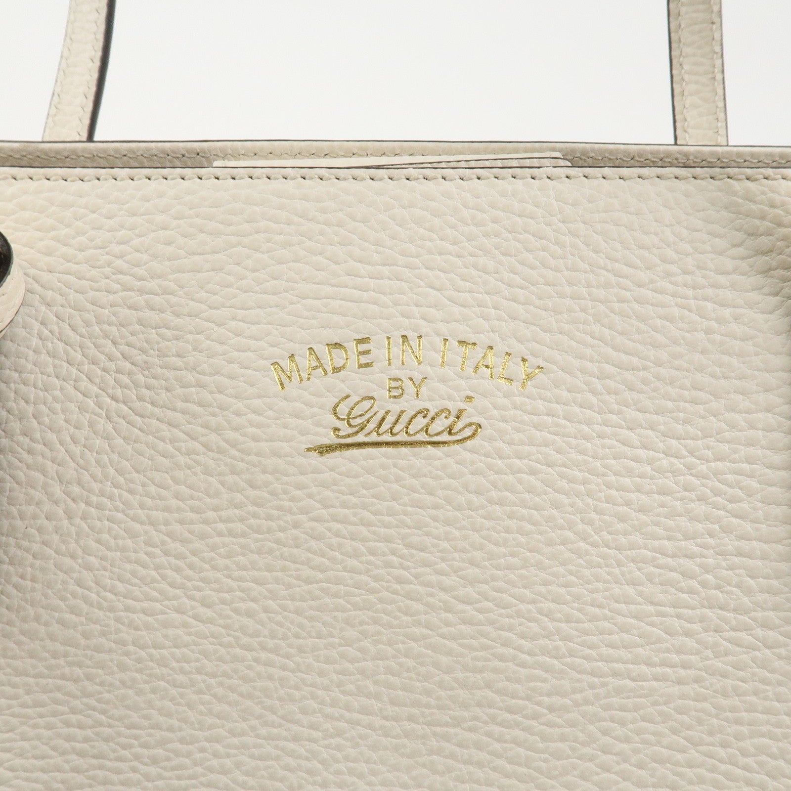 GUCCI Interlocking G Swing Large Tote Bag Shoulder Bag Ivory 354397