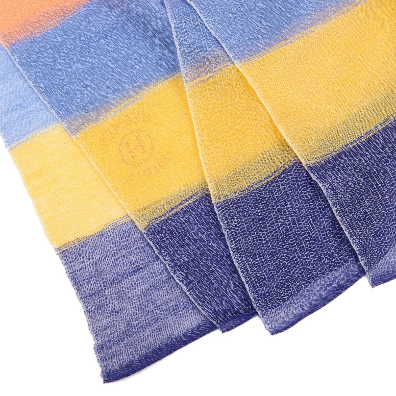 HERMES Cashmere Silk Shawl Scarf Multicolor