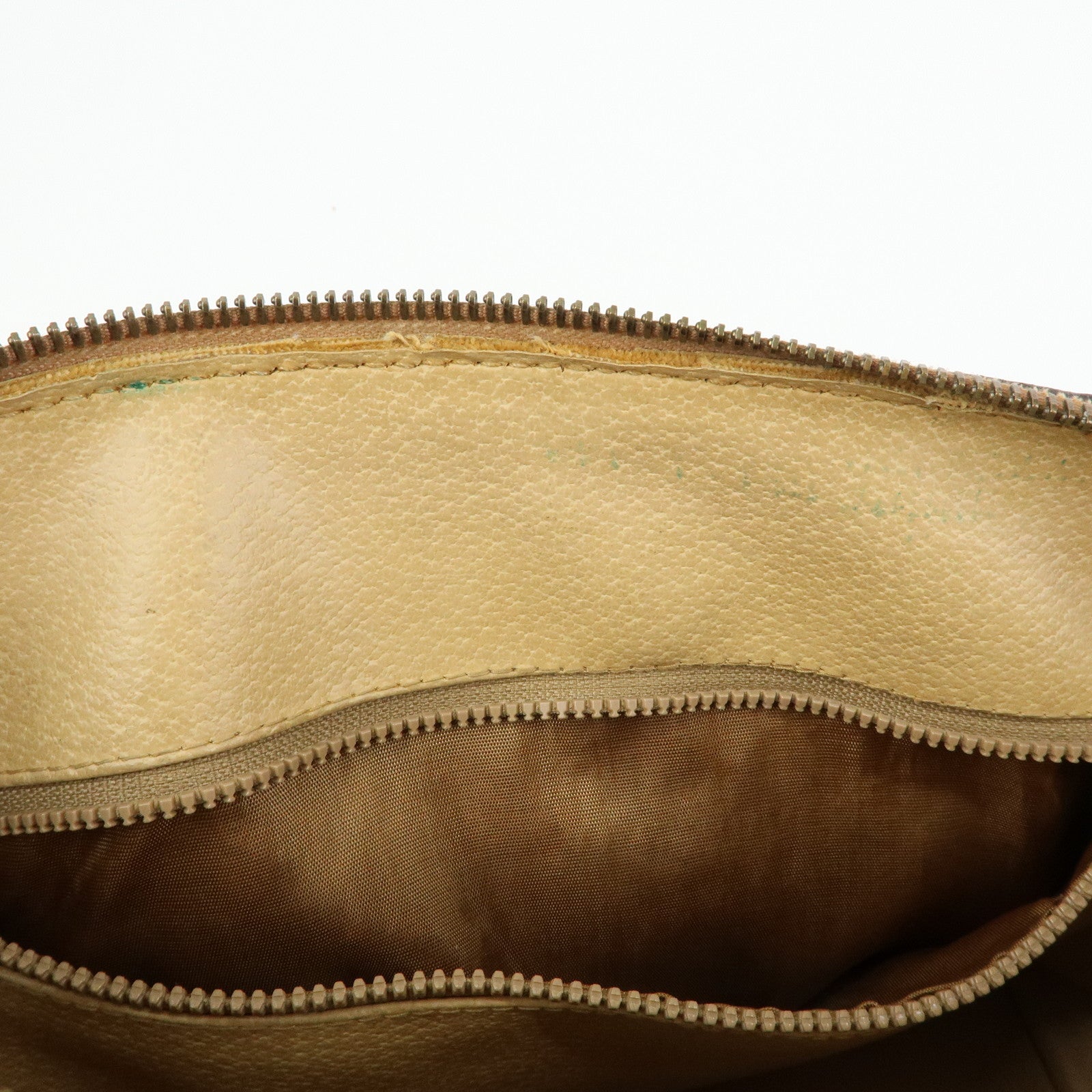 CELINE Macadam PVC Leather Hand Bag Boston Bag Brown