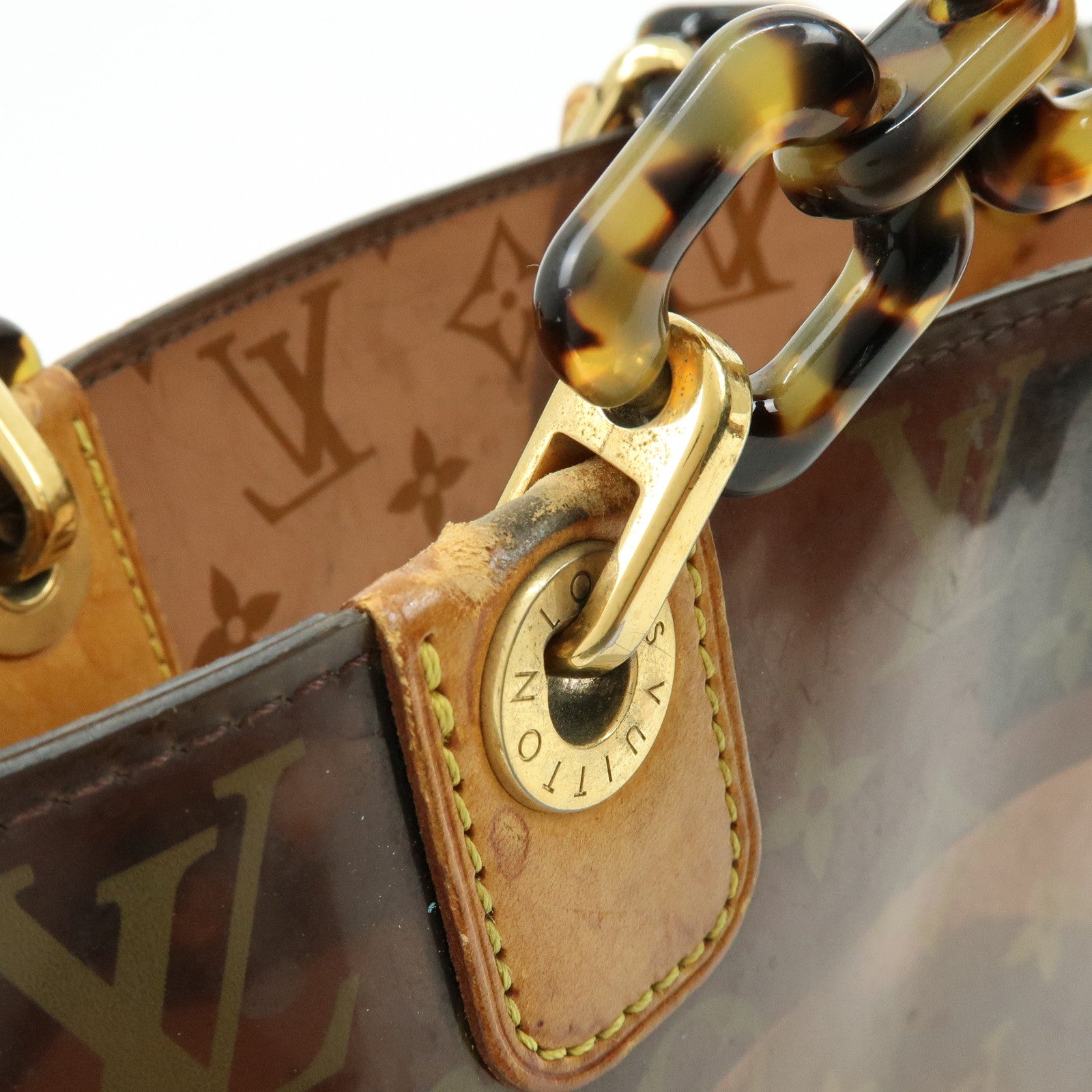 Louis Vuitton Monogram Cabas Ambre PM Tote Bag Clear Brown M92502