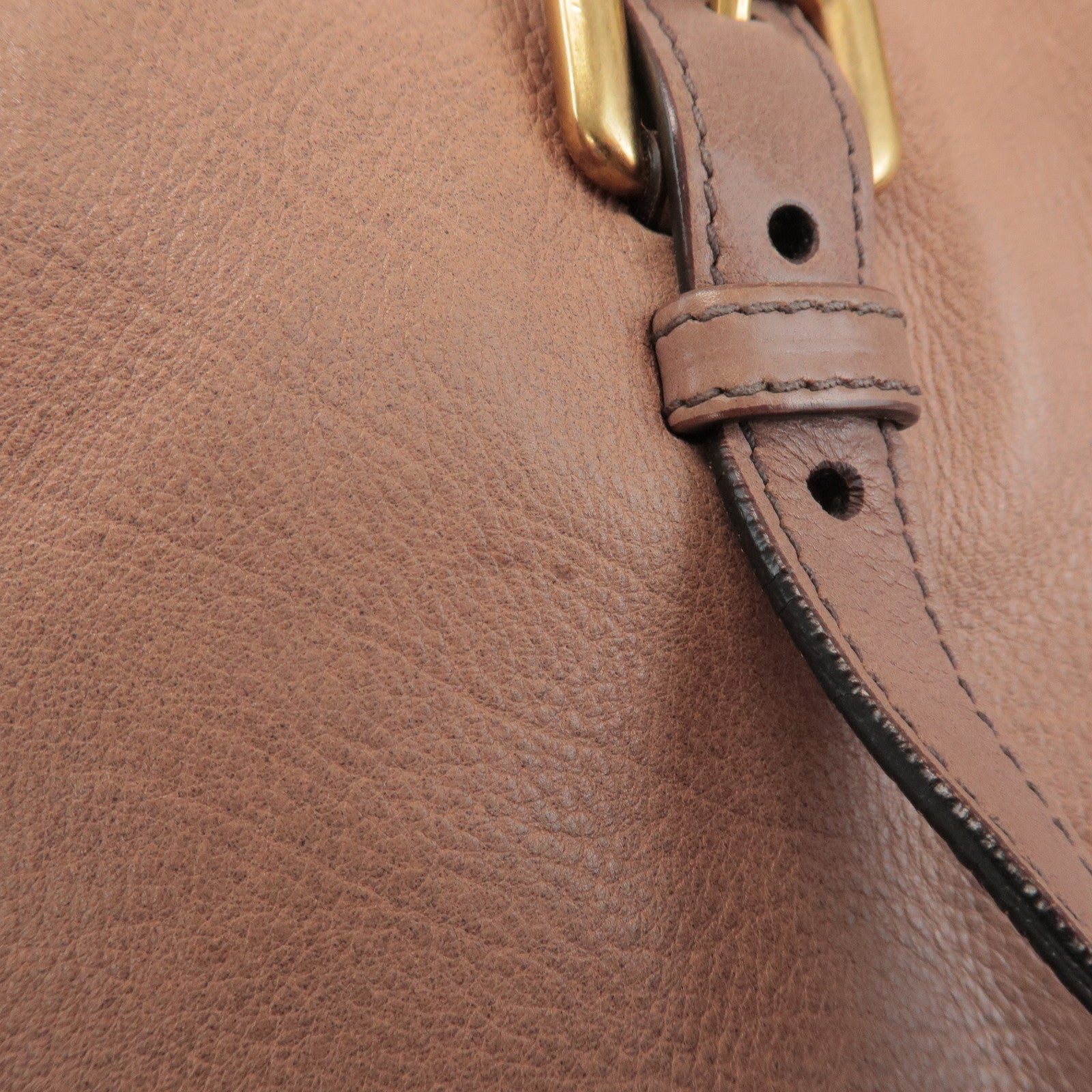 PRADA Leather 2Way Bag Hand Bag Shoulder Bag Brown BN1592