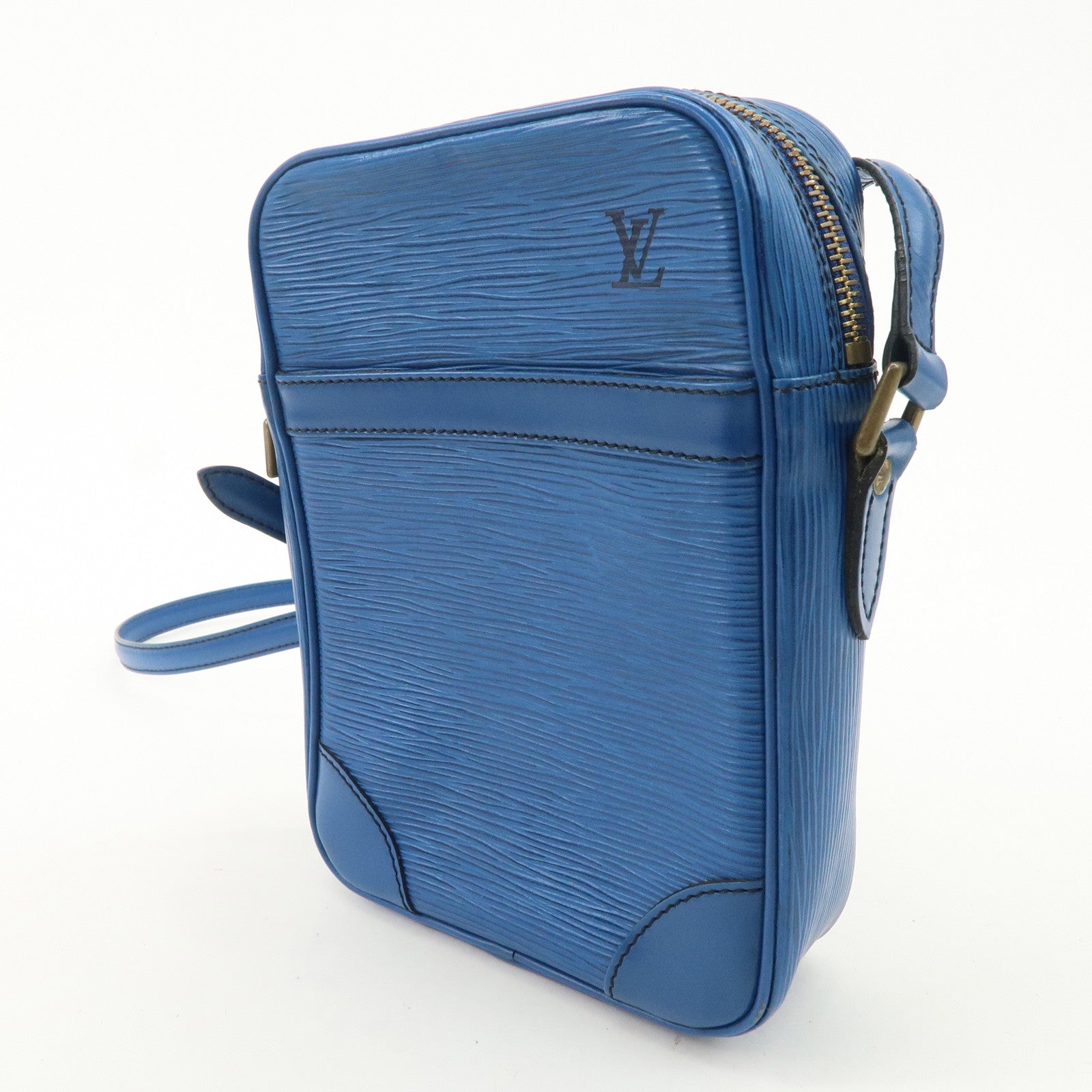 Louis Vuitton Epi Leather Danube Shoulder Bag Toledo Blue M45635
