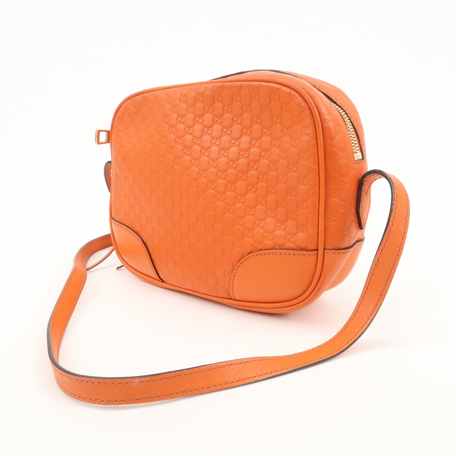 GUCCI Micro Guccissima Leather Shoulder Bag Orange 449413