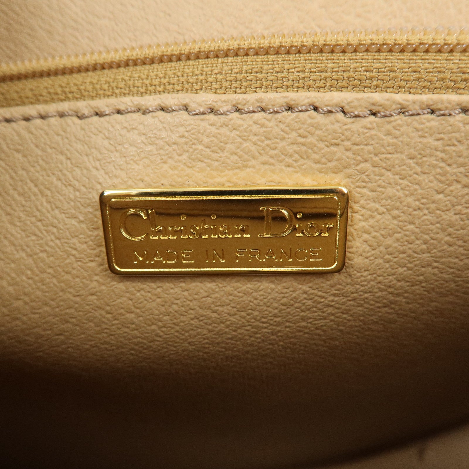 Christian Dior PVC Leather Shoulder Bag Crossbody Bag Brown