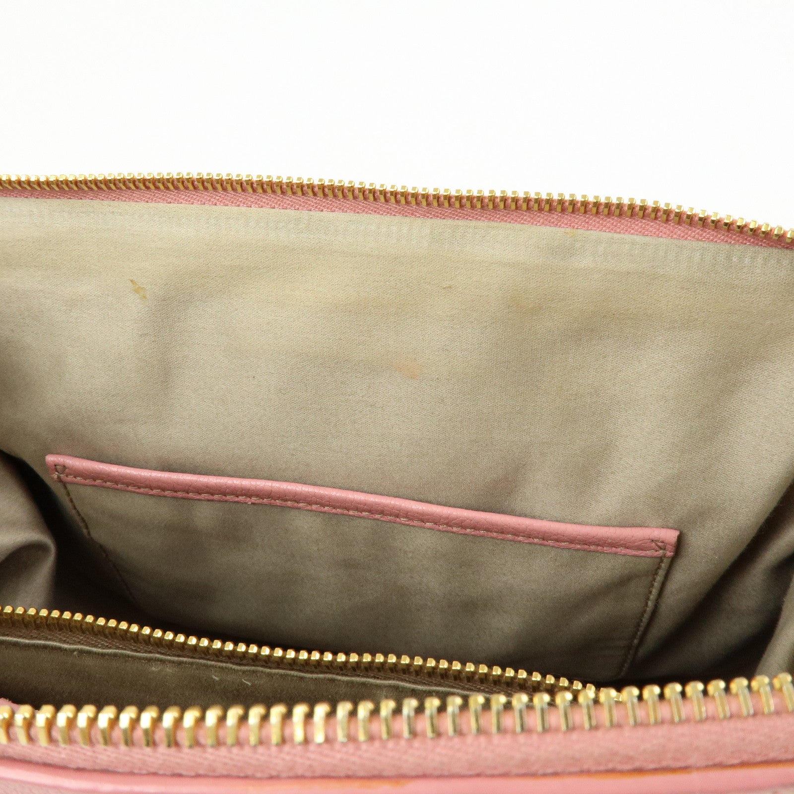 MIU MIU Logo Leather 2Way Bag Hand Bag Pink