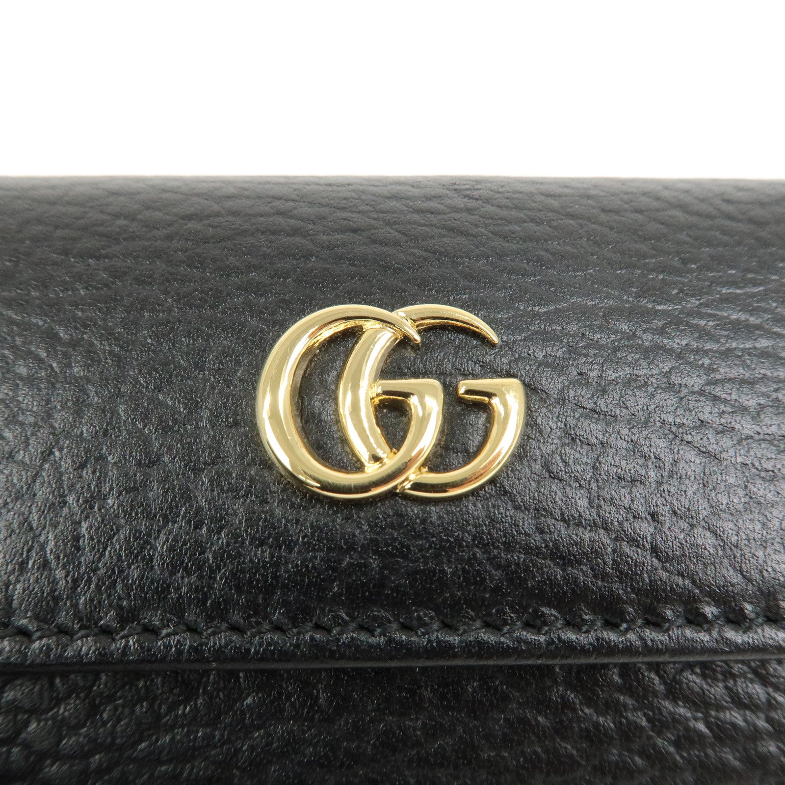 GUCCI GG Marmont Leather Key Case Key Holder Black 456118