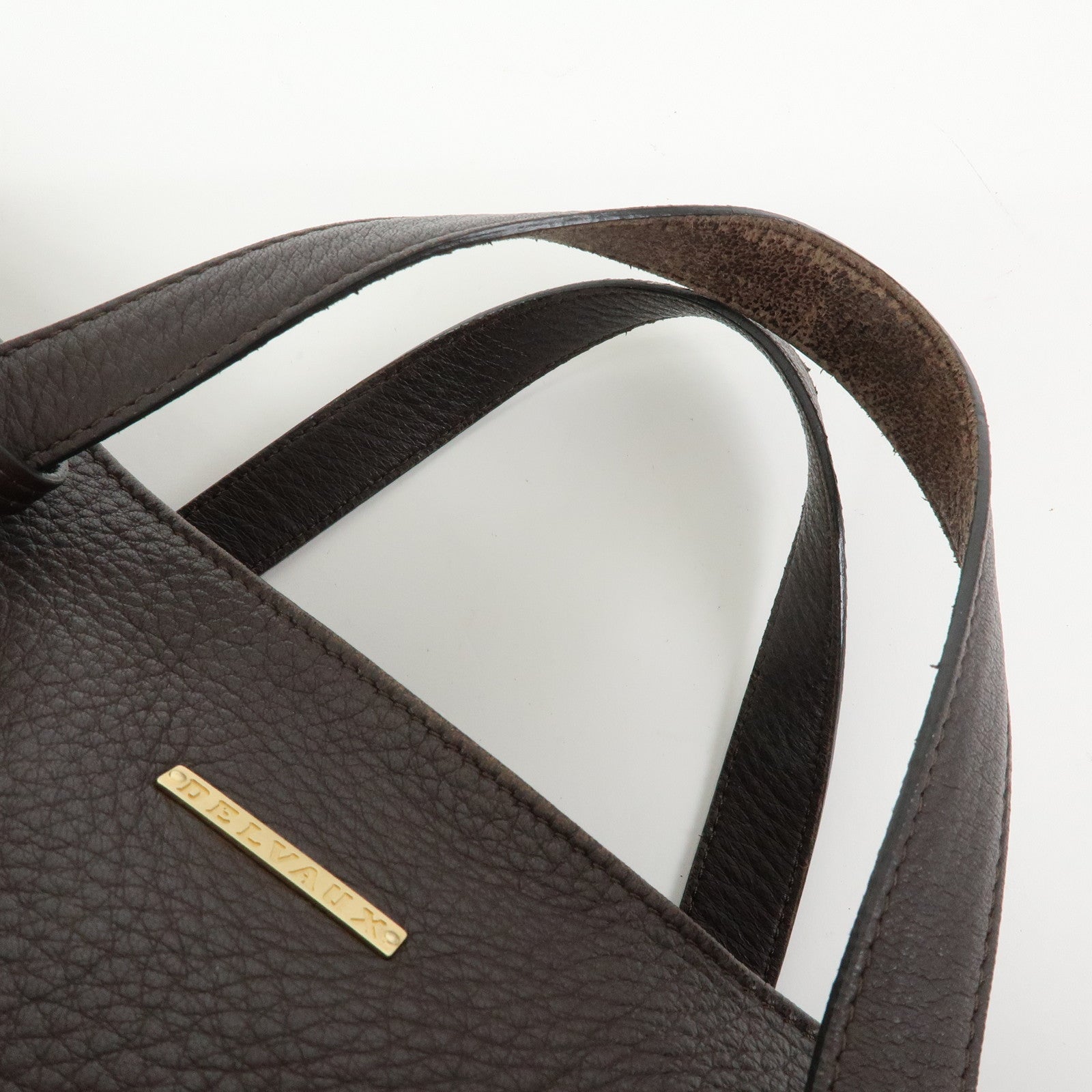 DELVAUX Leather 2Way Bag Hand Bag Shoulder Bag Brown