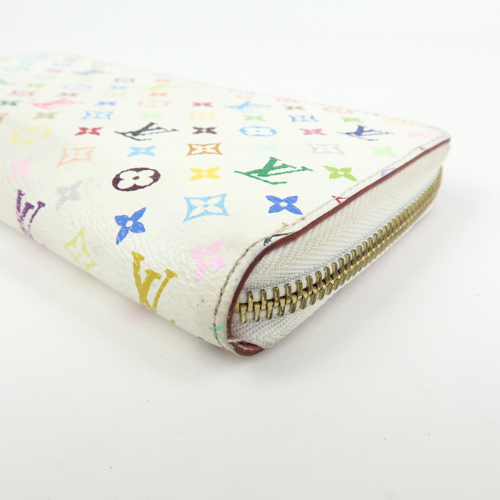 Louis Vuitton Monogram Multicolor Round Zippy Wallet Blanc M60241