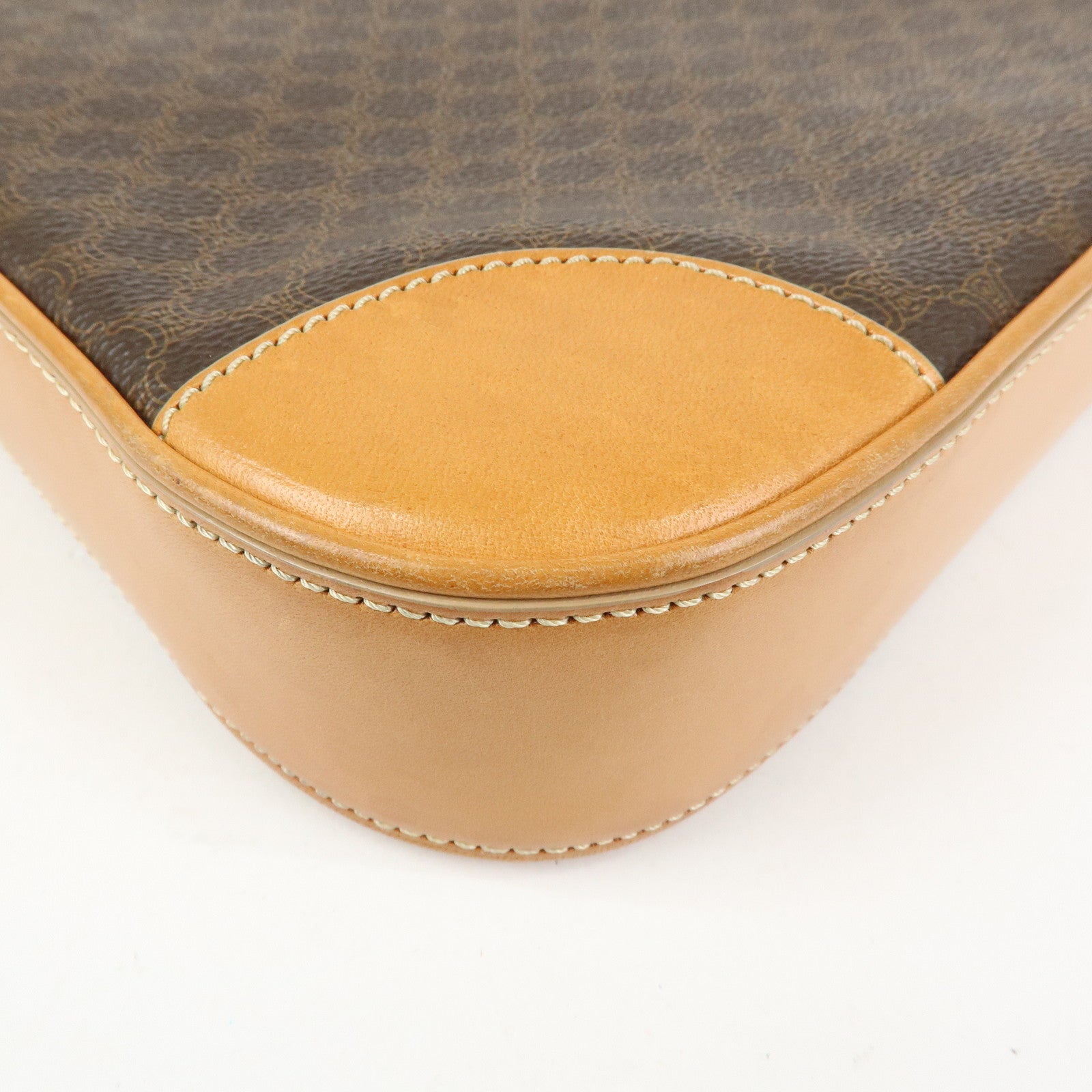 CELINE Macadam PVC Leather Shoulder Bag Hand Bag Brown