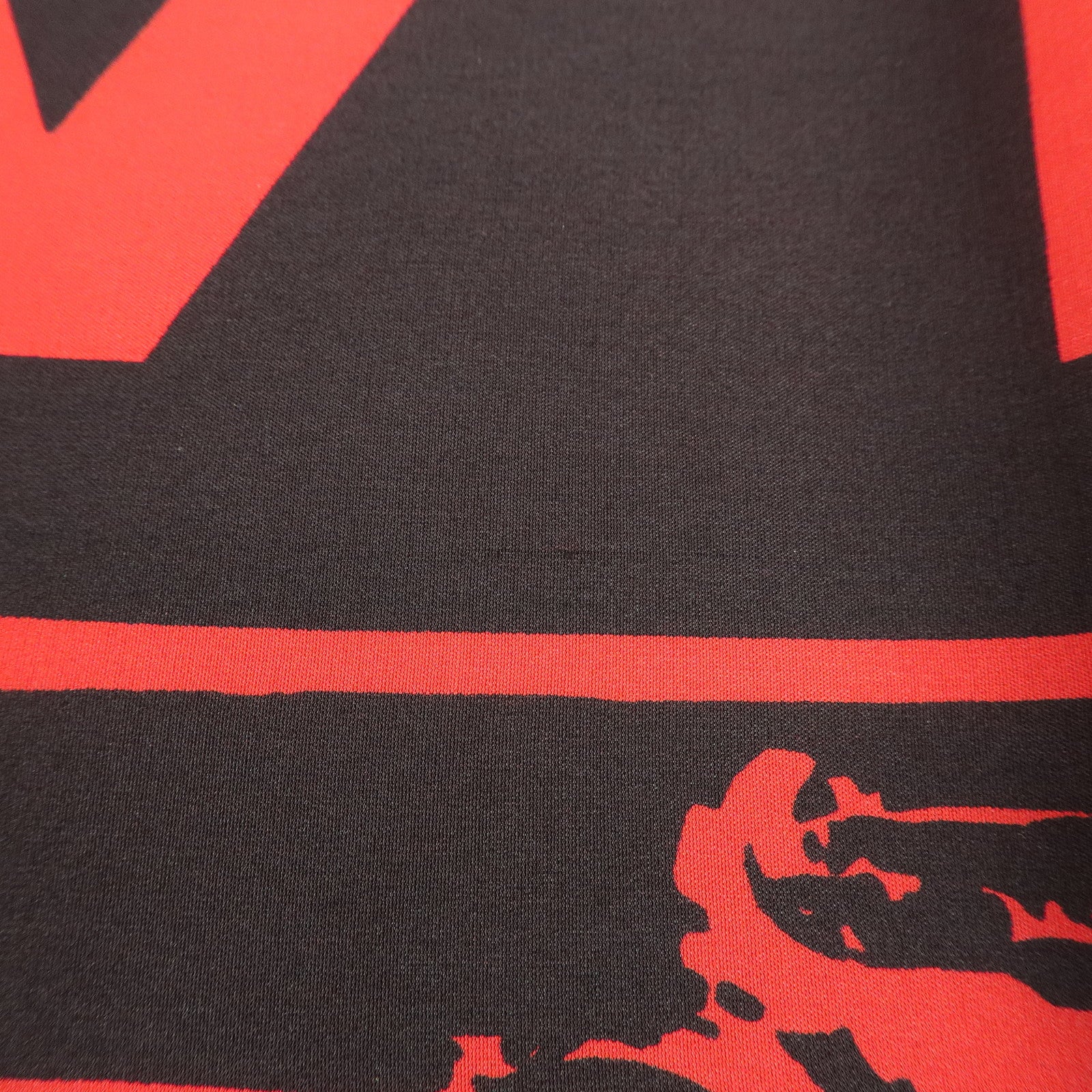 CHANEL Cambon Line Logo Silk 100% Scarf Red Black