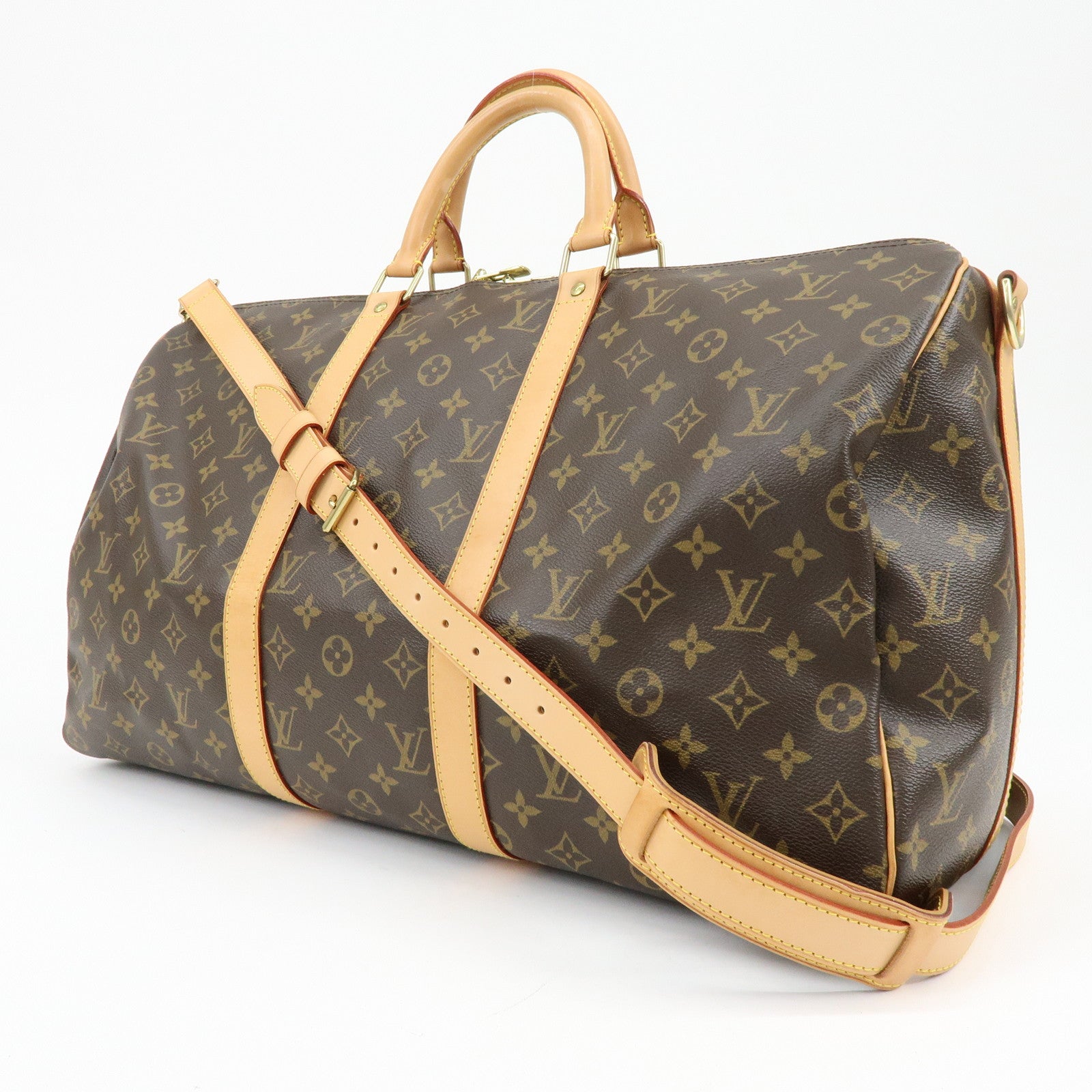 Louis Vuitton Monogram Keep All Bandouliere 50 Boston Bag M41416