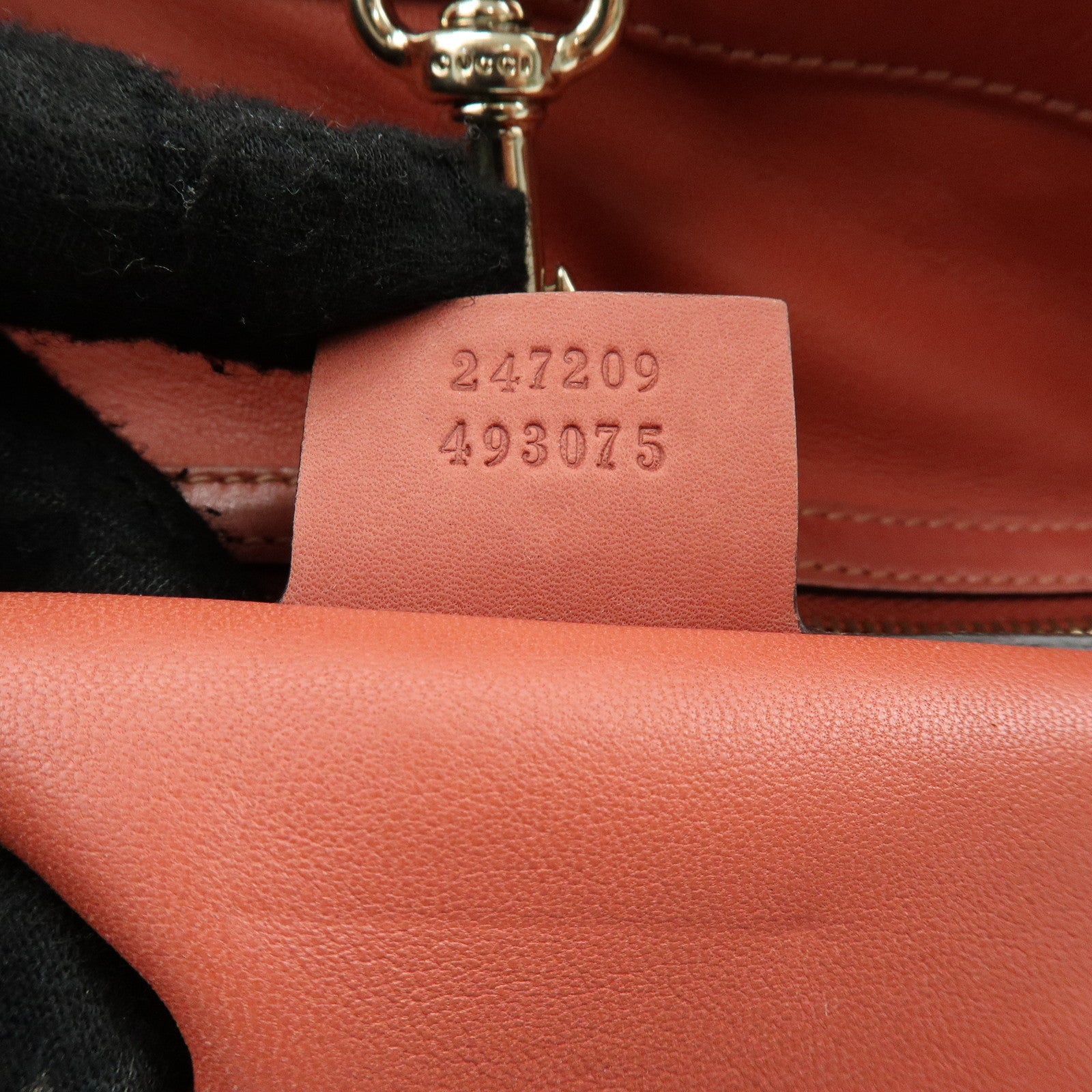 GUCCI Logo Leather Tote Bag Shoulder Bag Hand Bag Rose Pink 247209