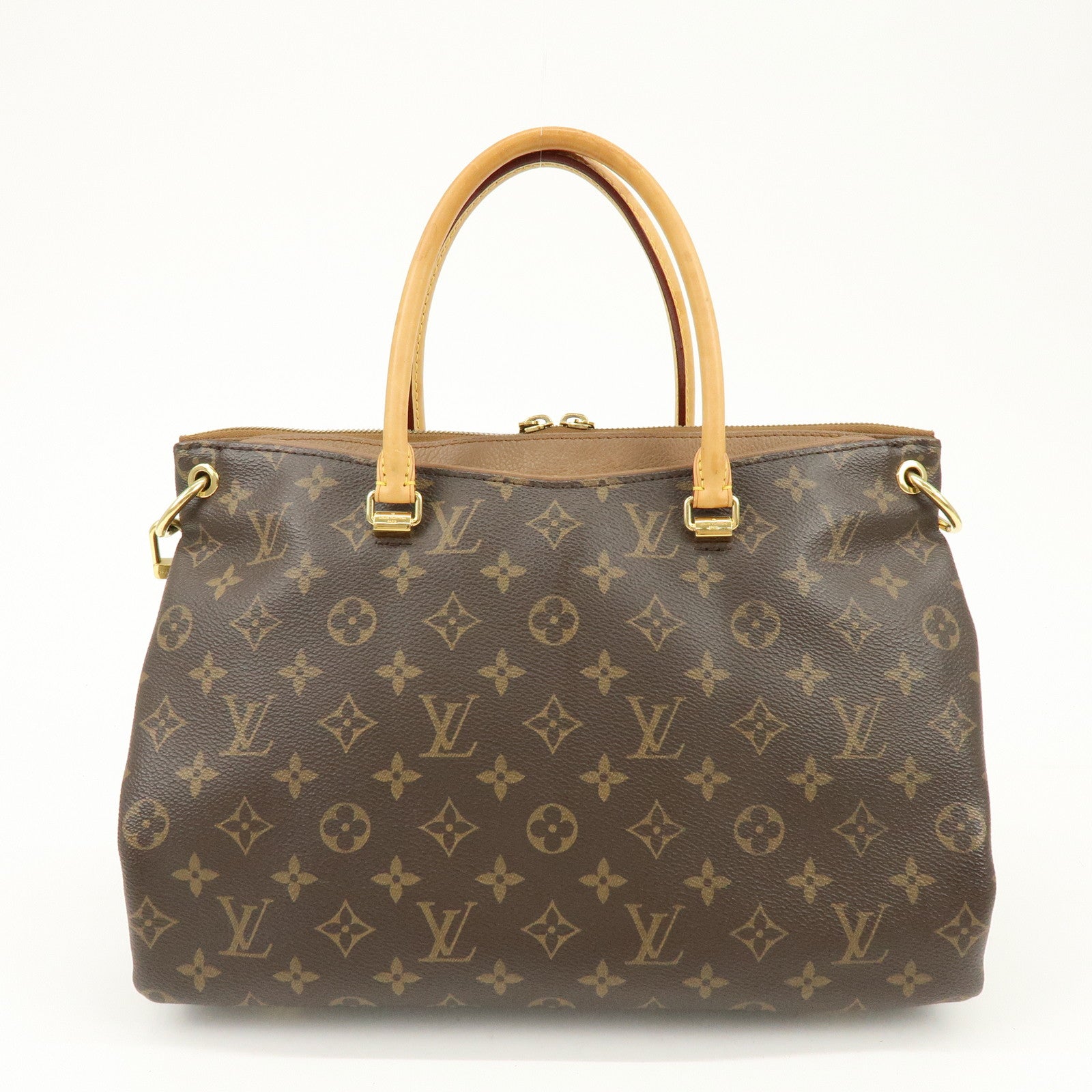 Louis Vuitton Monogram Pallas Hand Bag Shoulder Bag Avana M40907