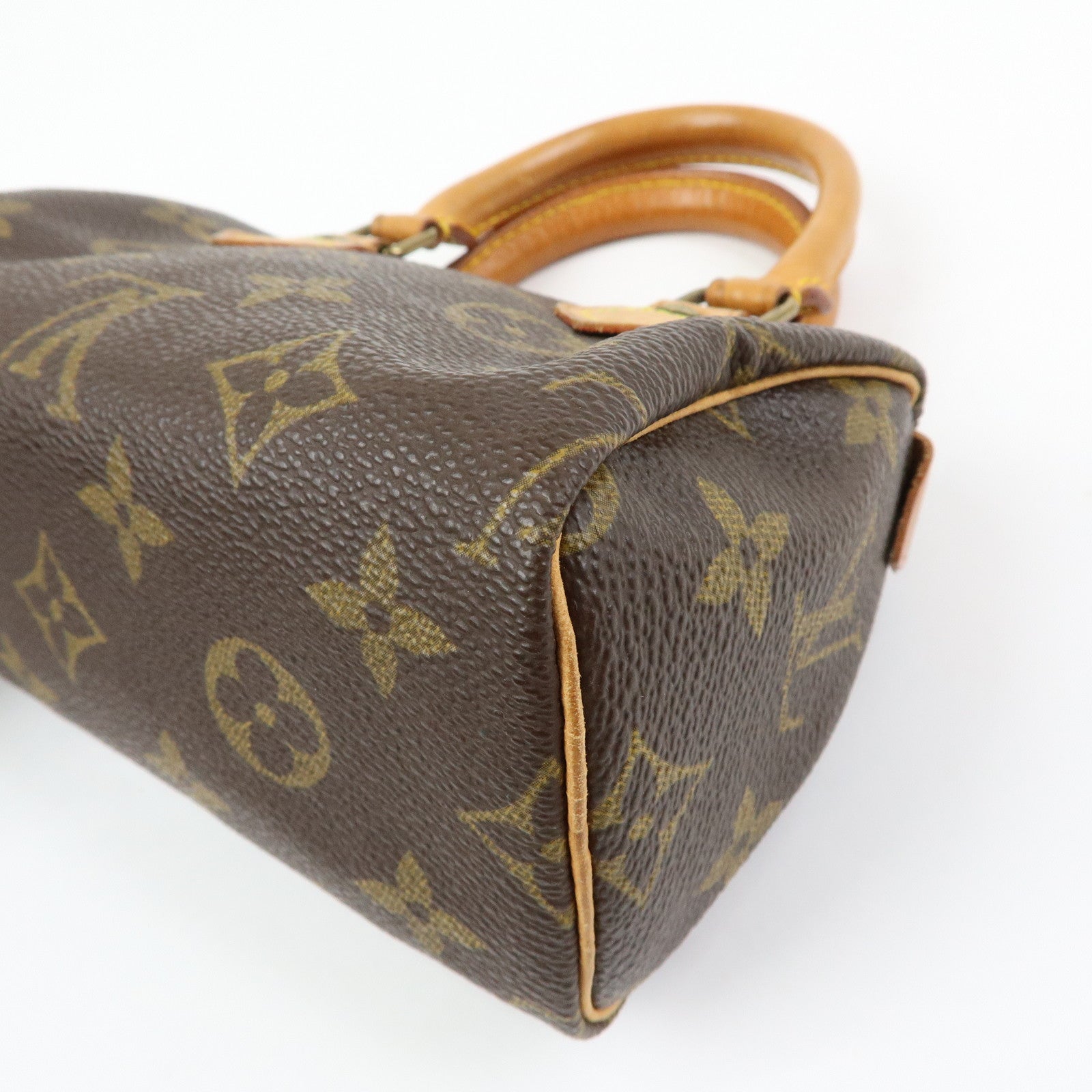 Louis Vuitton Monogram Mini Speedy Hand Bag & Strap Brown M41534