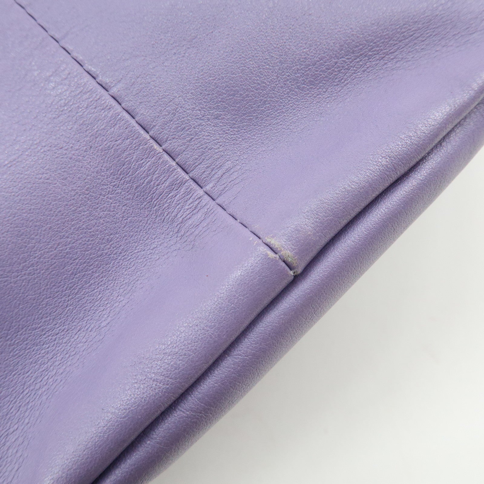 BOTTEGA VENETA Double Knot Leather Hand Bag Purple