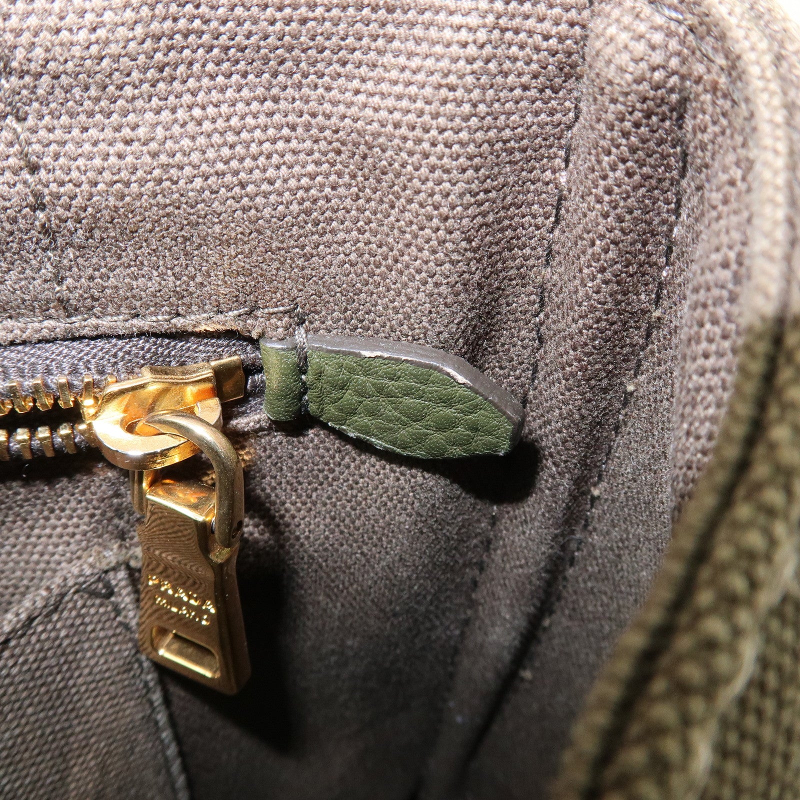 PRADA Canapa Mini Canvas Tote Bag Hand Bag Khaki BN2439