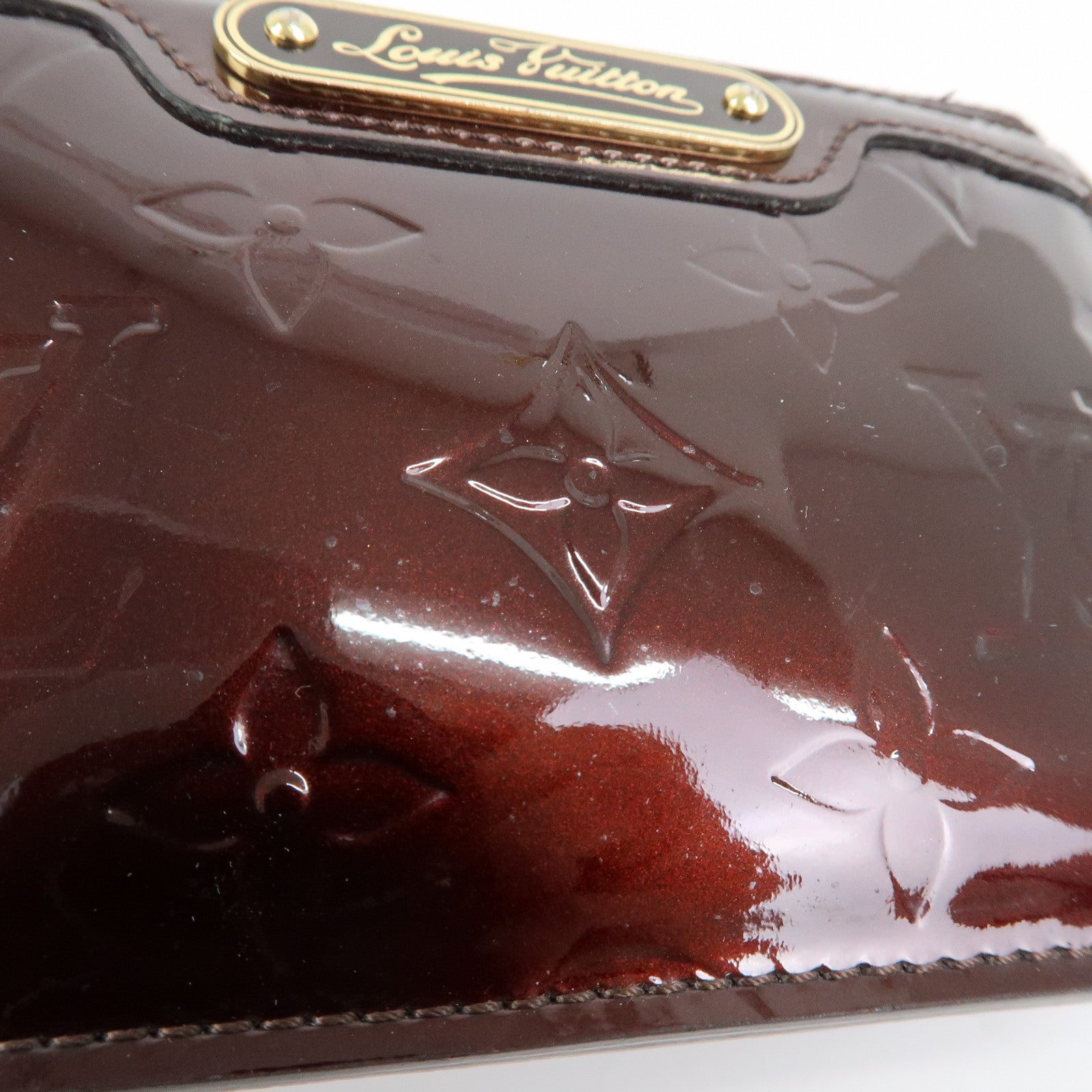 Louis Vuitton Vernis Pochette Cles NM Coin Case Amarante M93557