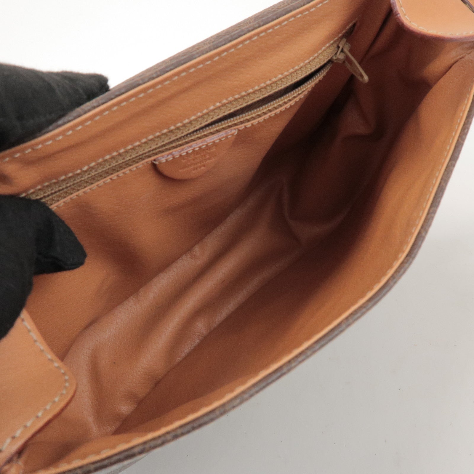 CELINE Macadam PVC Leather Shoulder Bag Crossbody Bag Brown