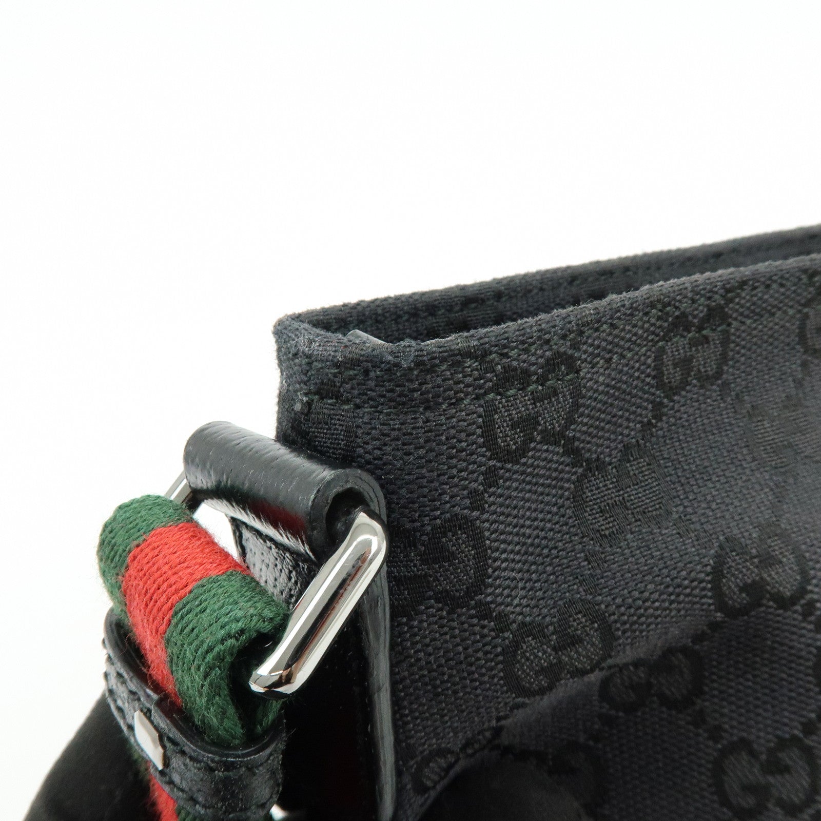 GUCCI Sherry Leather Shoulder Bag Crossbody Bag Black 189749