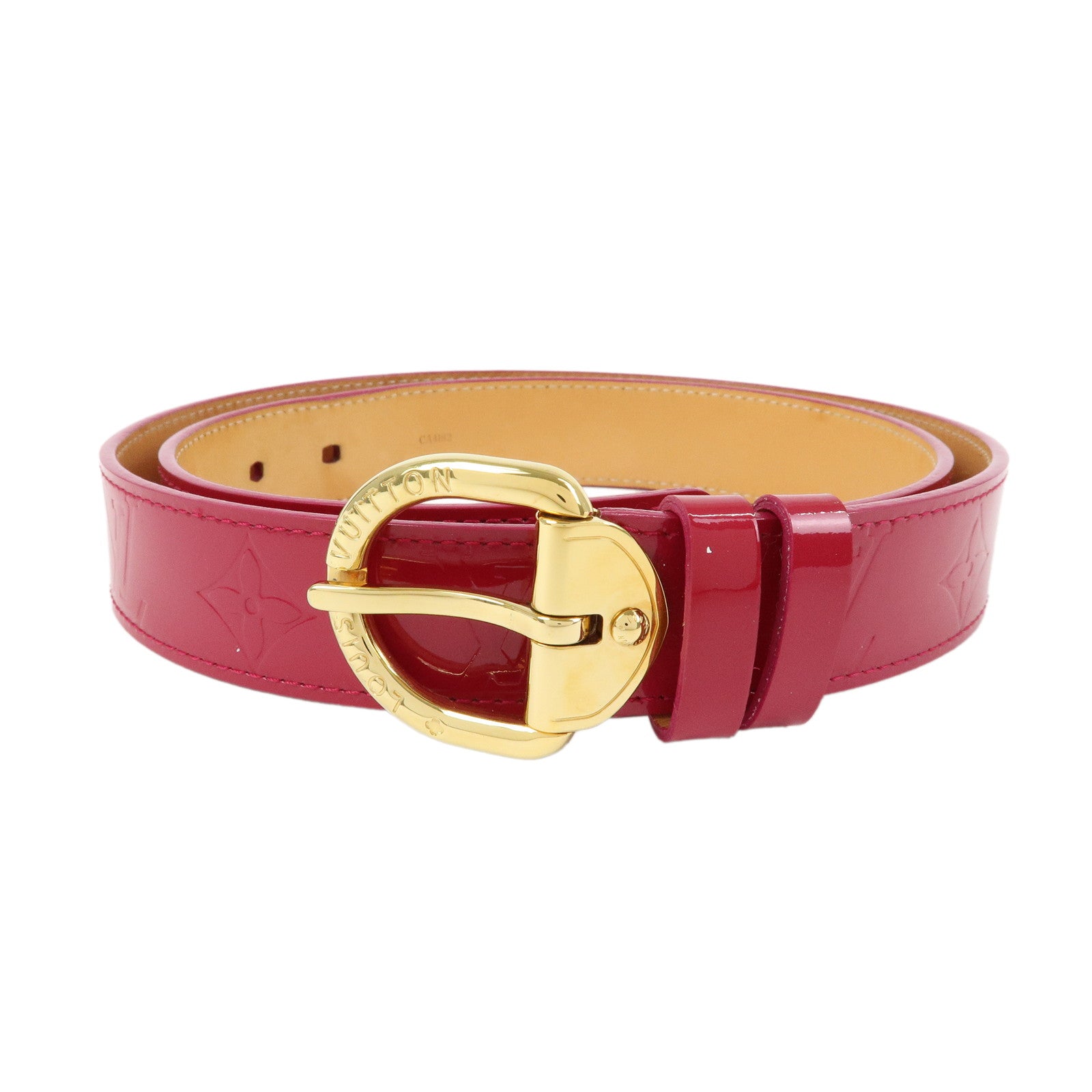 Louis Vuitton Monogram Vernis Leather Ceinture Belt Fuchsia M9798