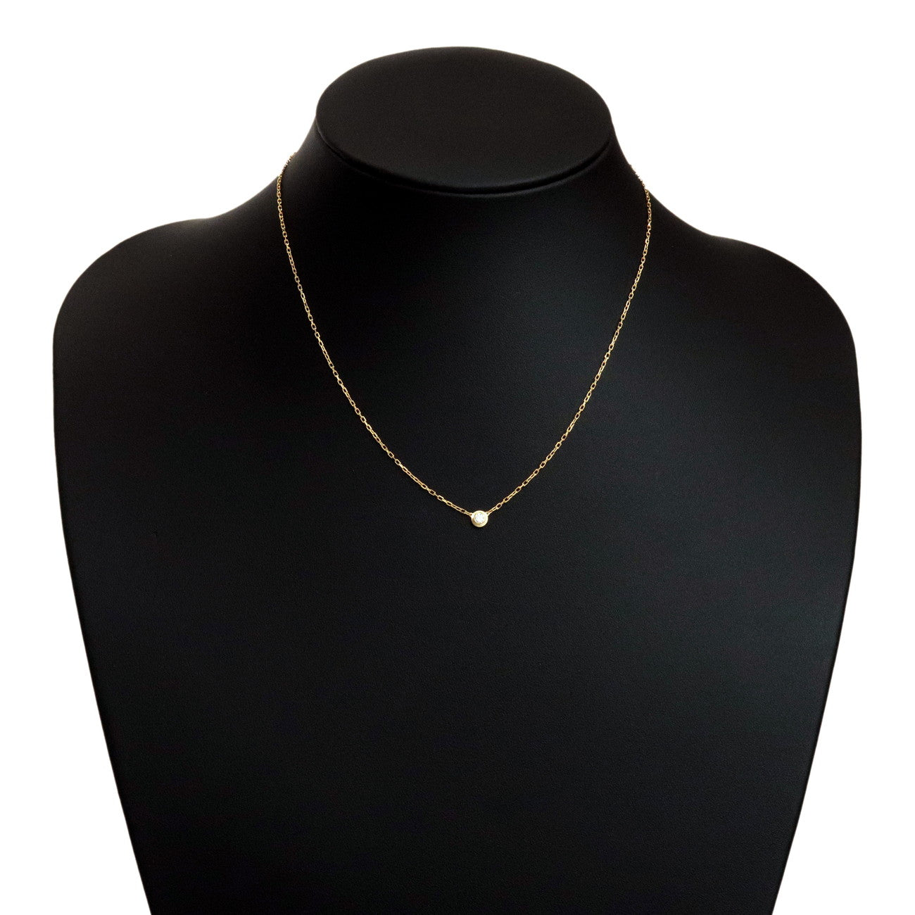 Cartier Diamants Légers Necklace SM Diamond 0.09ct d'amour K18 YG