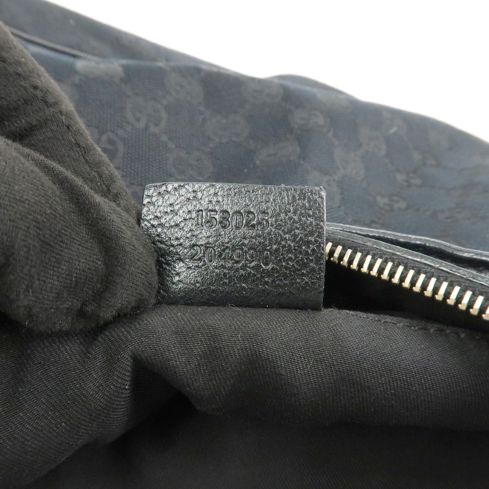 GUCCI Abbey GG Monogram Front Pocket Shoulder Bag Black 153025