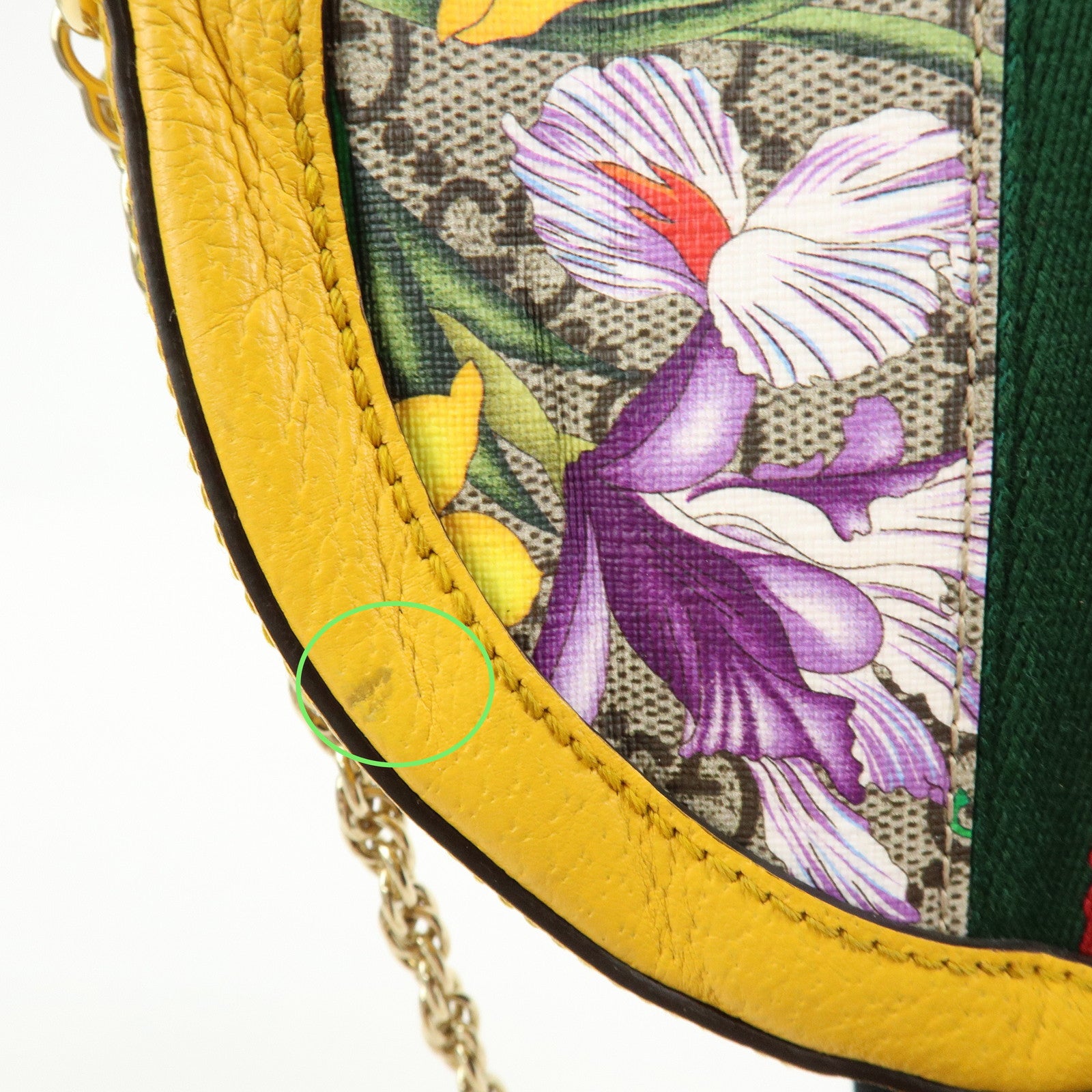 GUCCI Ophidia Sherry Double G Round Mini Chain Shoulder Bag 550618