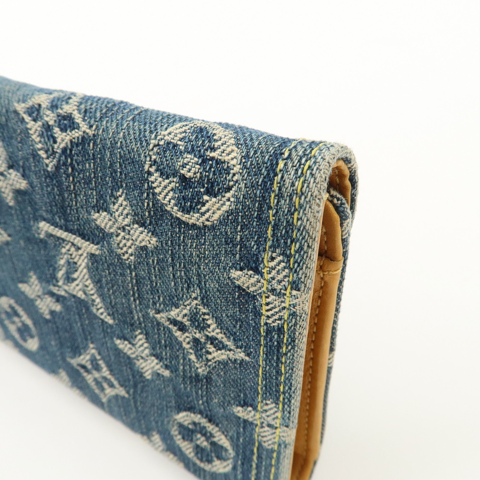 Louis Vuitton Monogram Denim Portefeuille Amelia Wallet Blue M95511 Used