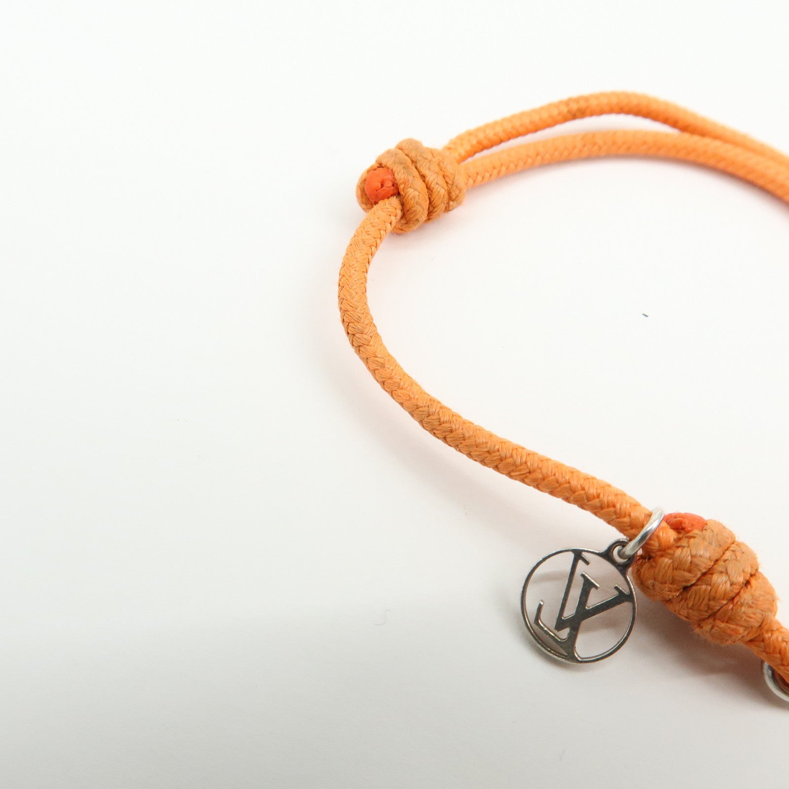 Louis Vuitton Silver Lockit Virgil Abloh Bracelet Orange Q95865