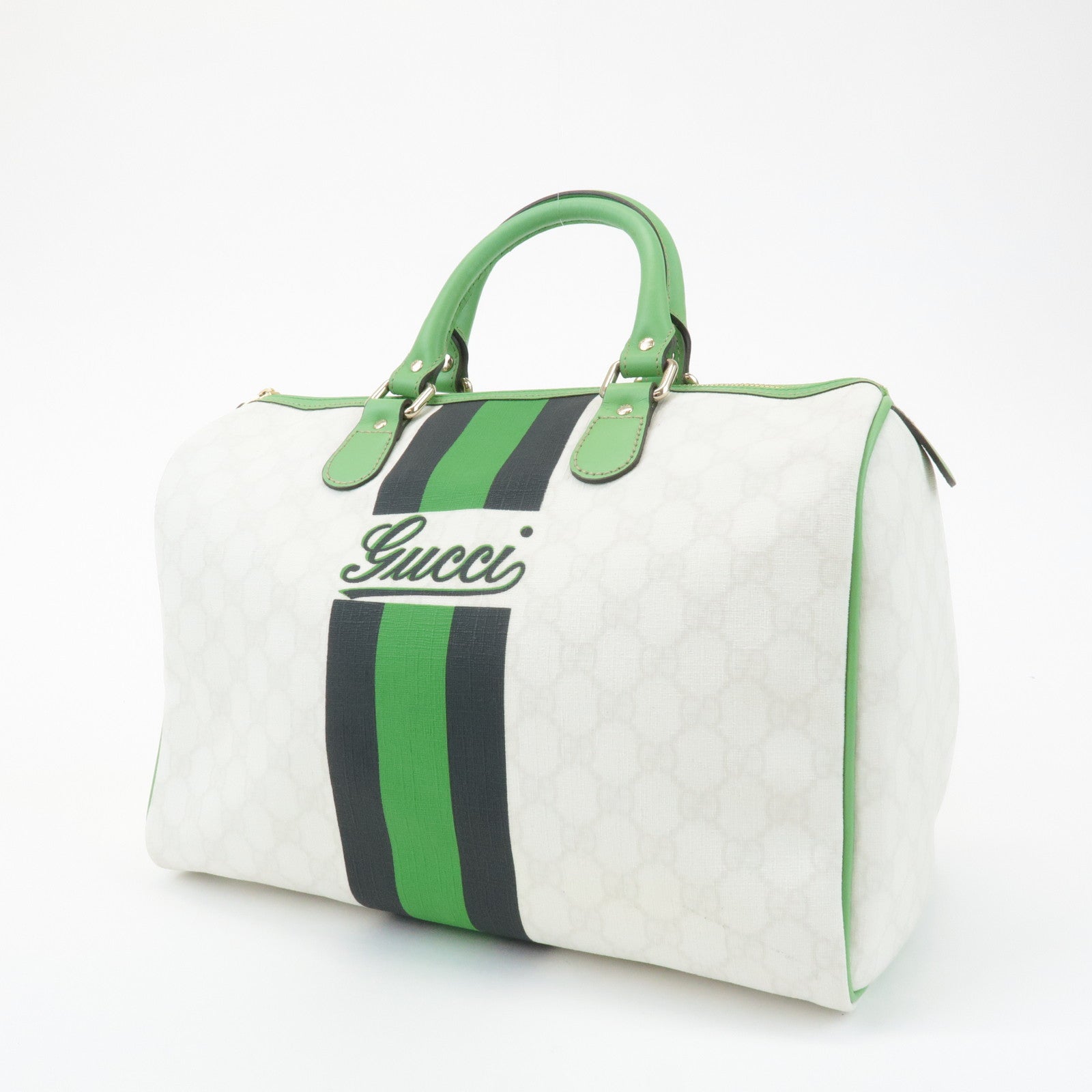 GUCCI JOY Line GG Supreme Leather Boston Bag 189895 Used